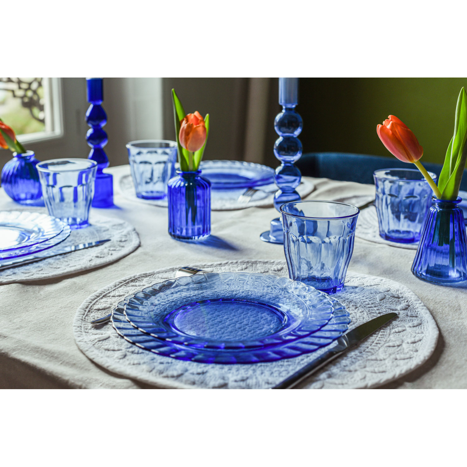Duralex Le Picardie 24-Piece Tempered Glass Dinnerware Set