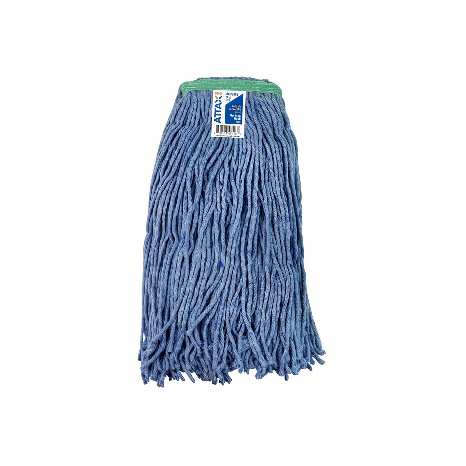Pack of 10 Synthetic String Mop Heads, Blue, Narrow Strip, Attax Pro