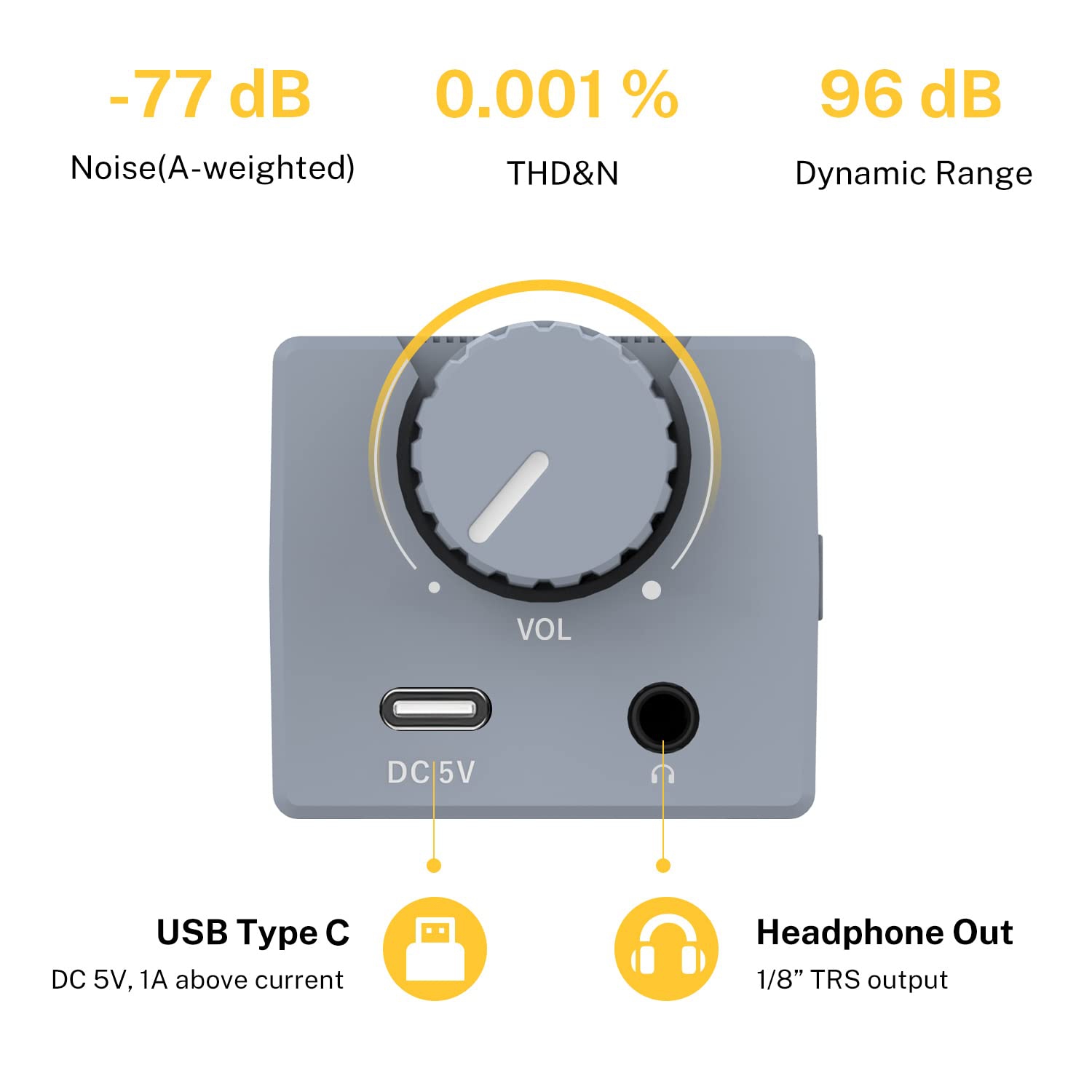 Amplificateur intra-auriculaire portatif rechargeable EM1 de Donner pour écouteurs analogiques d'écouteurs stéréo Amplificateur audio avec contrôle