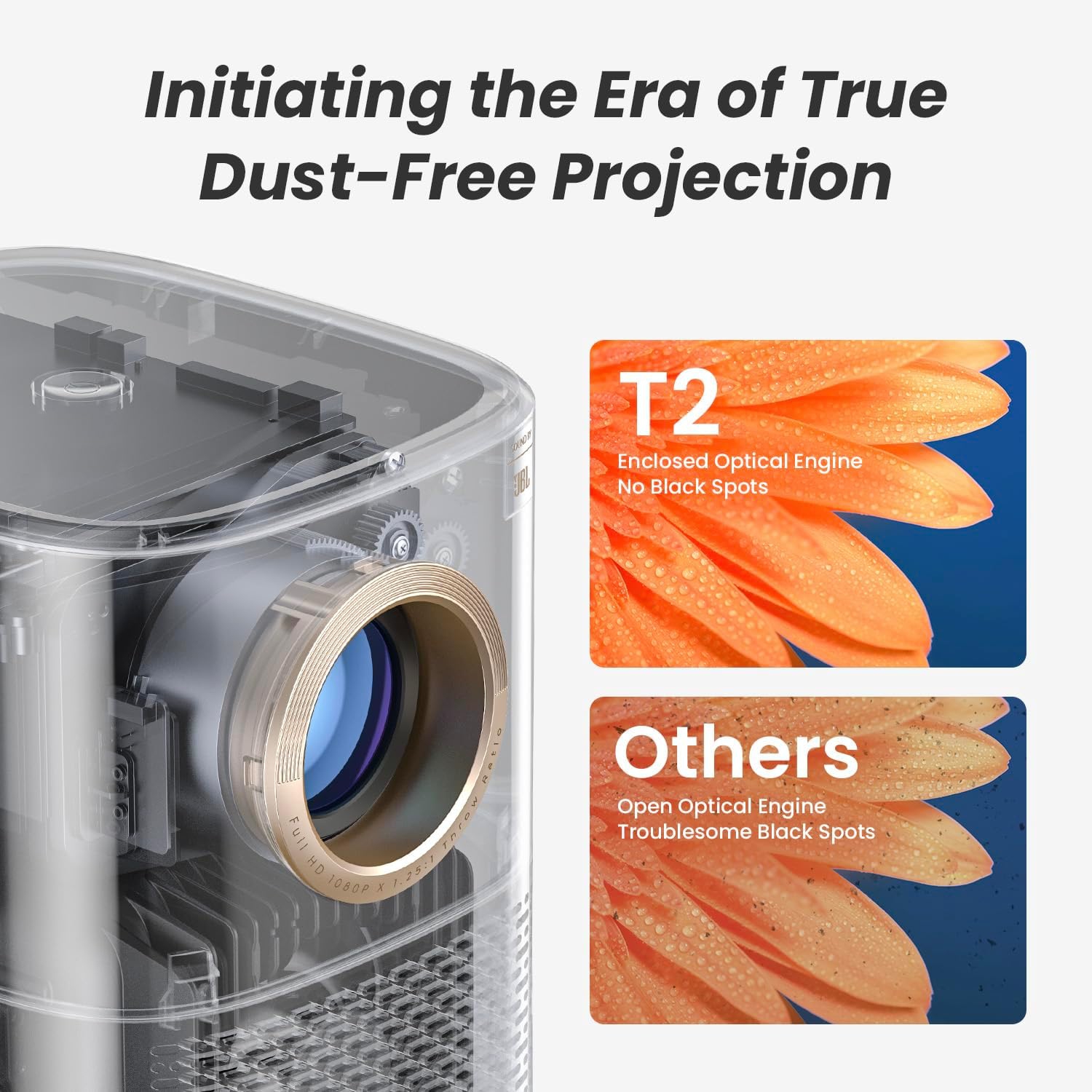 Projecteur d'extérieur T2 Plus de Yaber avec Wi-Fi 6, Bluetooth et Dolby Audio