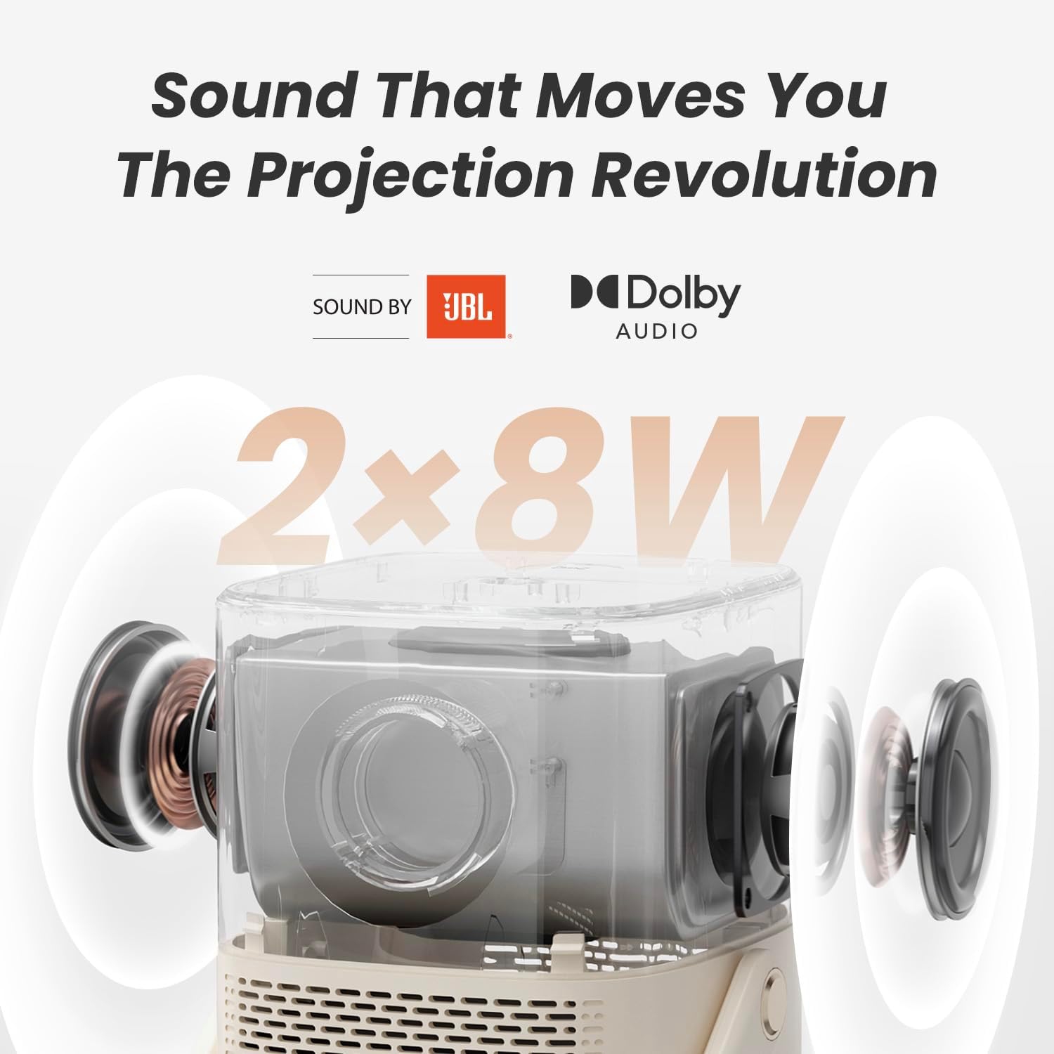 Projecteur d'extérieur T2 Plus de Yaber avec Wi-Fi 6, Bluetooth et Dolby Audio