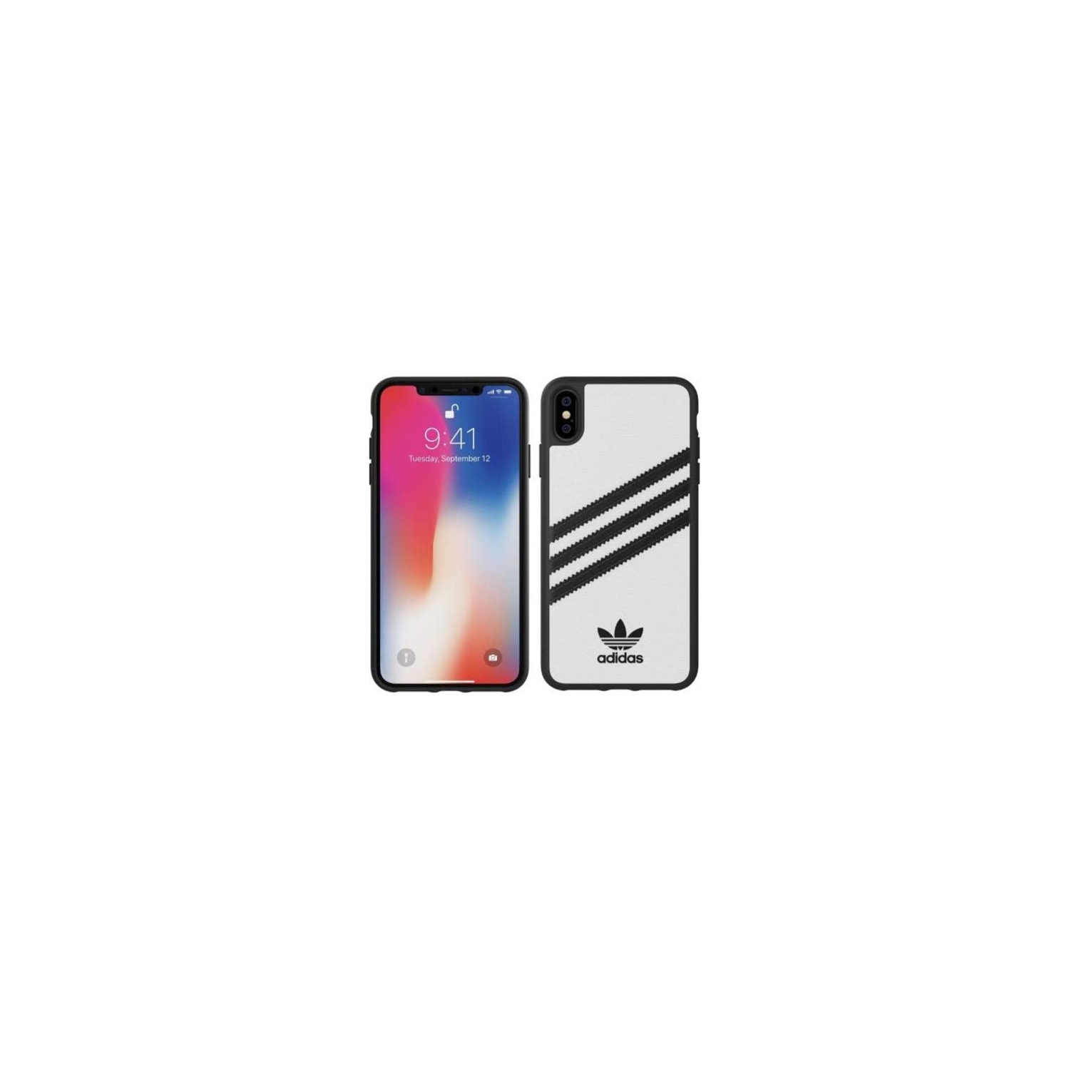 Adidas Originals Samba Snap Case for iPhone XR | Color: White w/ Black Stripes