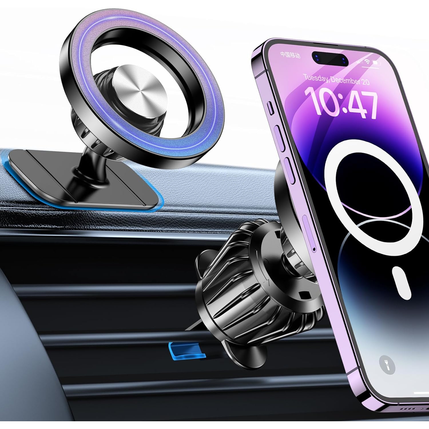 Magnetic Phone Holder for Car Phone Holder Mount Dash【360°】Cell Phone Holder for Car Accessories,Car Mount for iPhone 16 Pro Max 15 14 13 12 Plus