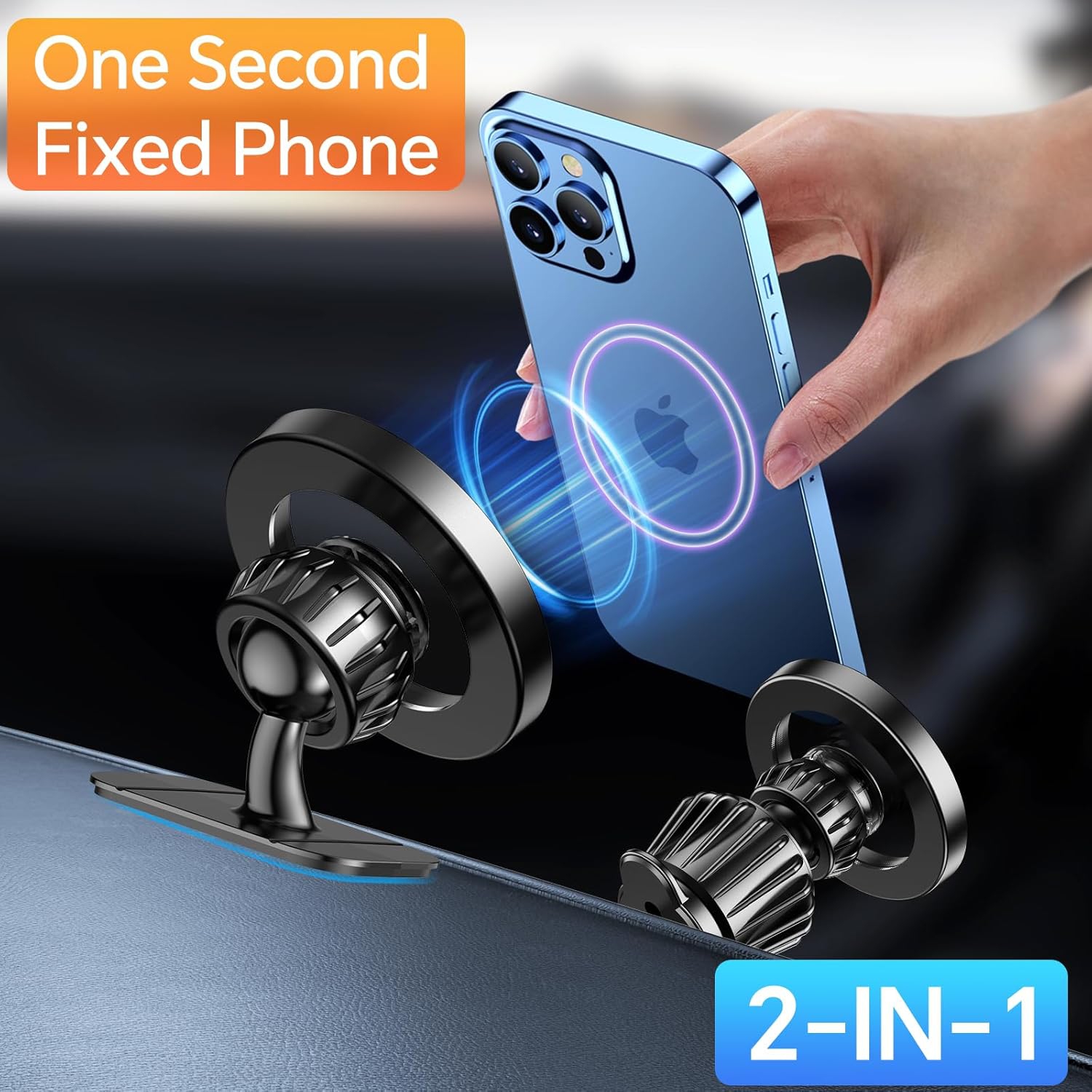 Magnetic Phone Holder for Car Phone Holder Mount Dash【360°】Cell Phone Holder for Car Accessories,Car Mount for iPhone 16 Pro Max 15 14 13 12 Plus