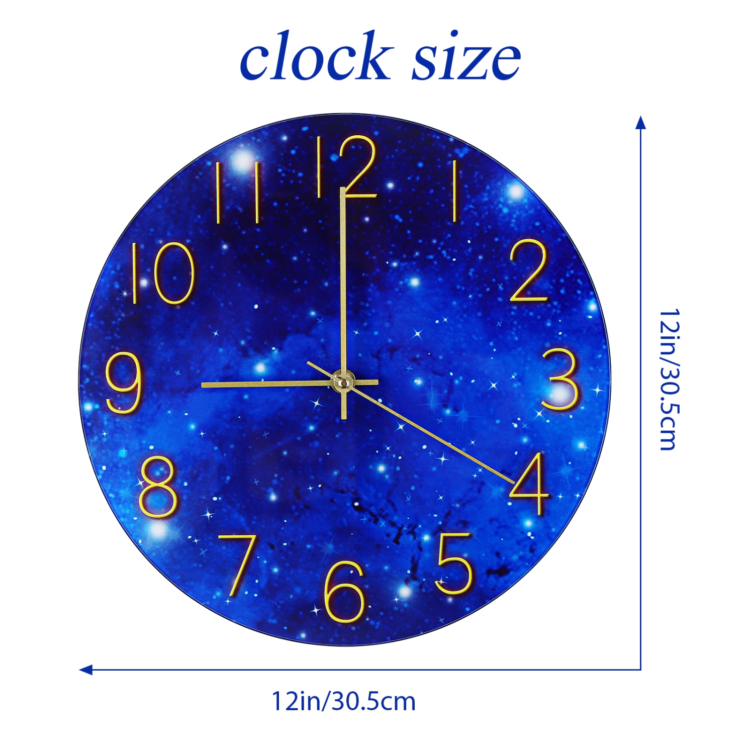 Glass Panel Starry Sky Wall Clock