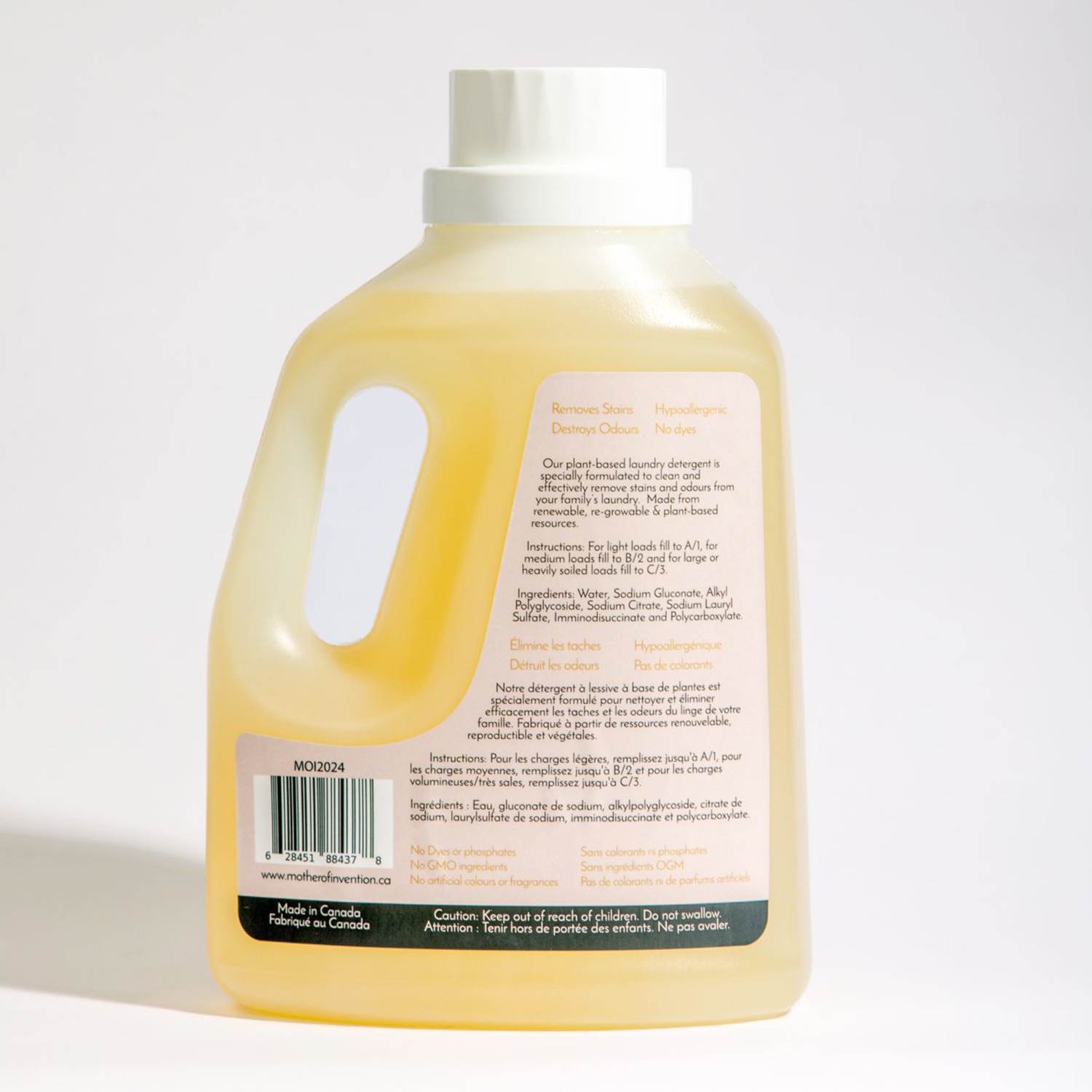 Détergent à lessive hypoallergénique non parfumé Mother of Invention