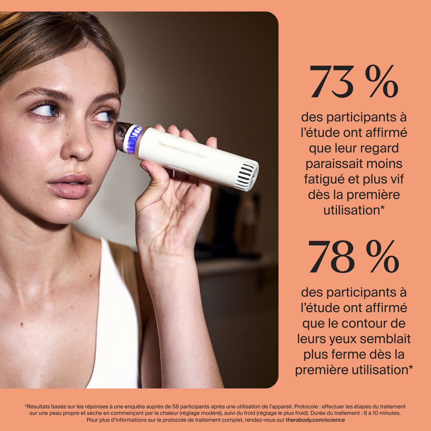 Bâton lissant Theraface de Therabody - Blanc