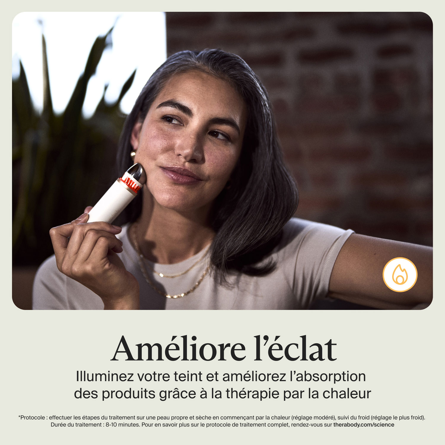 Bâton lissant Theraface de Therabody - Blanc