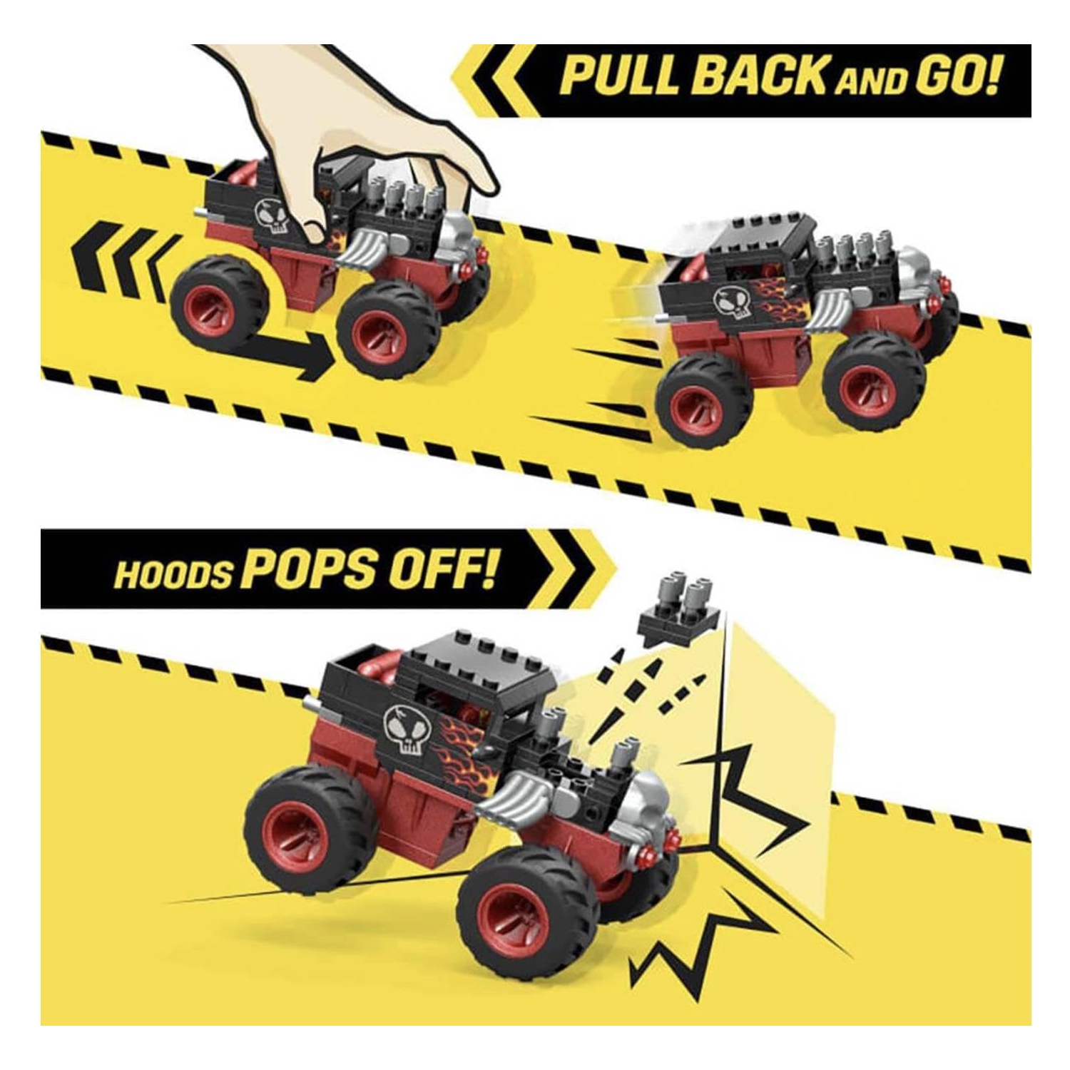 MEGA Hot Wheels – Ensemble de construction Bone Shaker Trucks de MEGA Hot Wheels