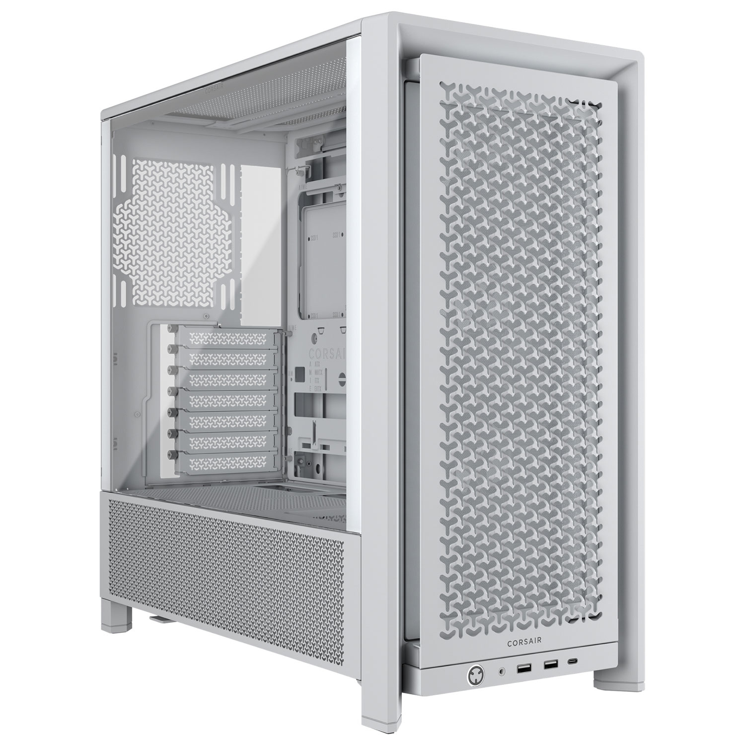 Tour d'ordinateur mi-hauteur ATX 4000D Frame de Corsair - Blanc