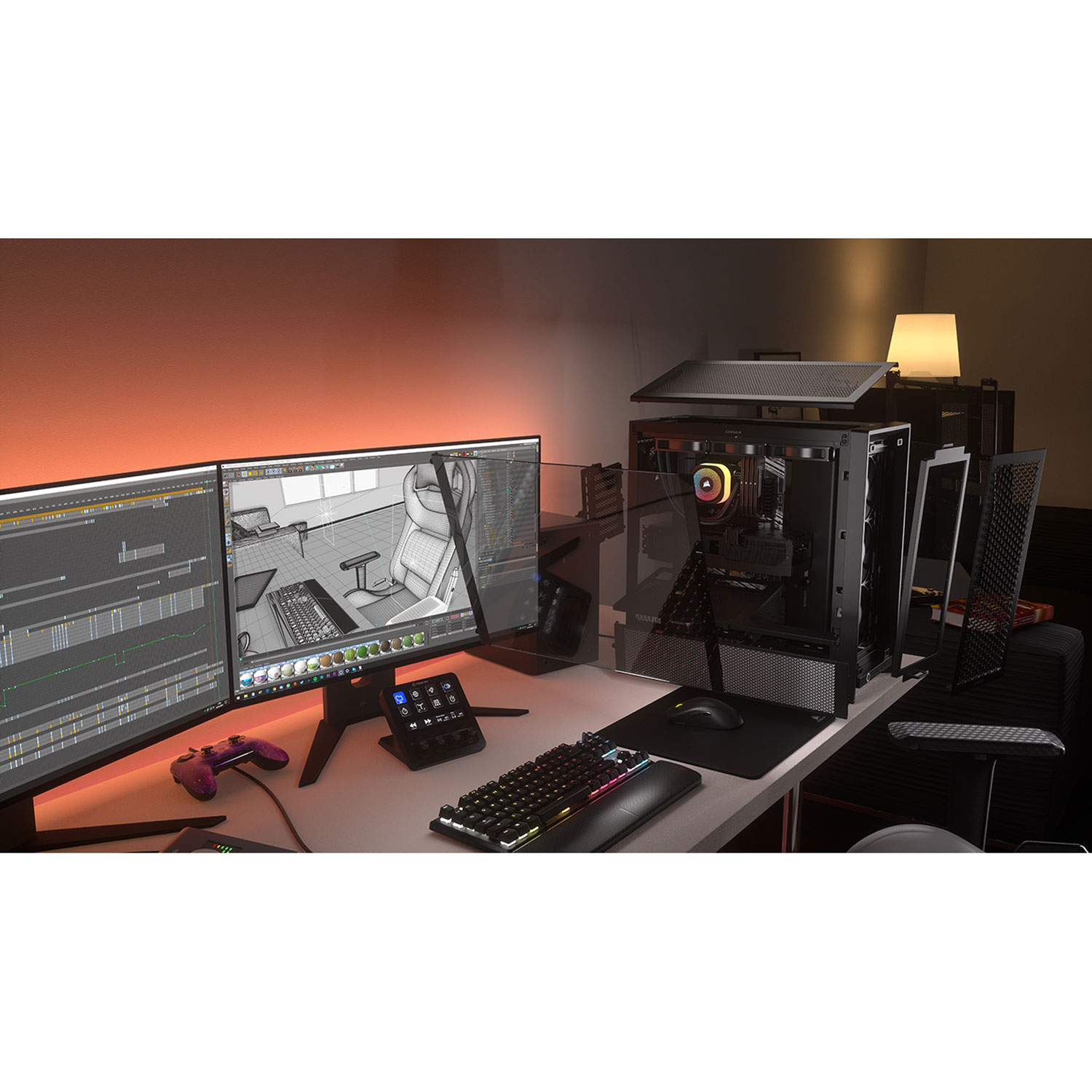 Tour d'ordinateur mi-hauteur ATX 4000D Frame de Corsair - Noir