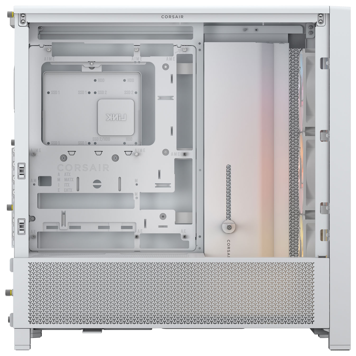 Corsair Frame 4000D ARGB Mid-Tower ATX Computer Case - White