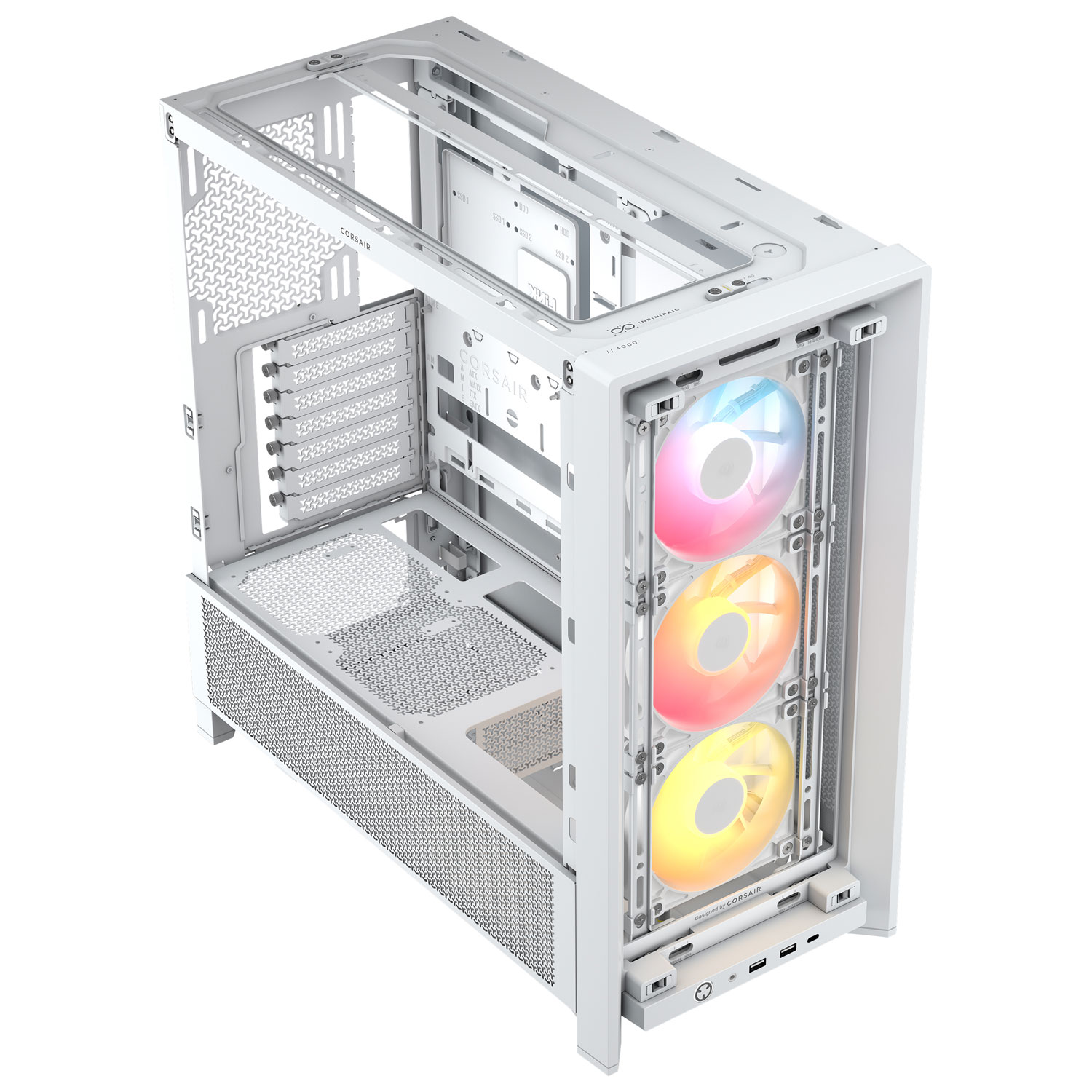 Corsair Frame 4000D ARGB Mid-Tower ATX Computer Case - White