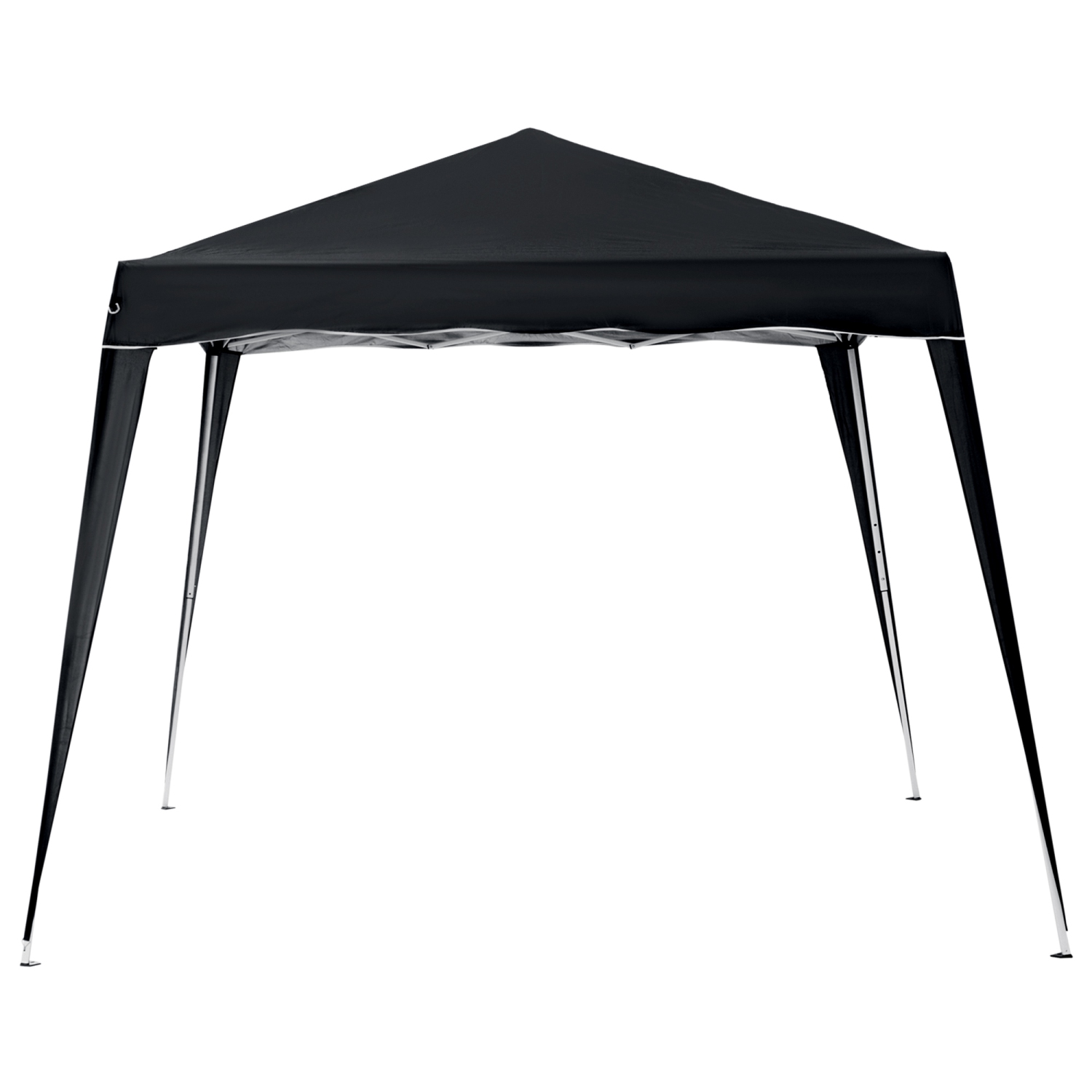 Outsunny 8' x 8' Pop Up Canopy Tent with Inclined Legs, Portable Party Tent Gazebo with Carrying Bag for Garden, Camping, Party, Picnic, Black