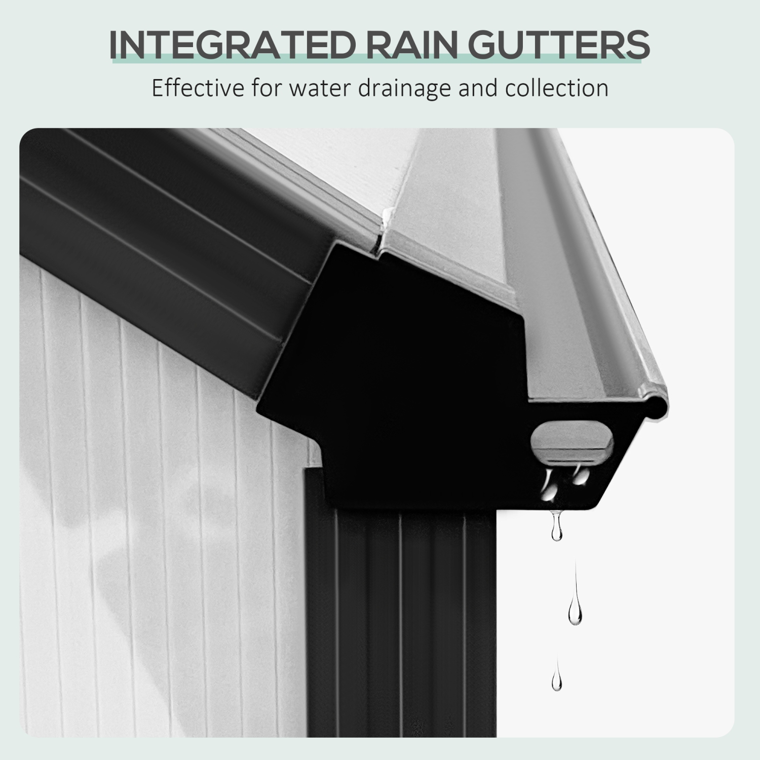 Outsunny 20' x 8' Aluminum Polycarbonate Greenhouse Walk-in Garden Greenhouse Kit with Adjustable Roof Vent, Rain Gutter and Sliding Door for Winter,