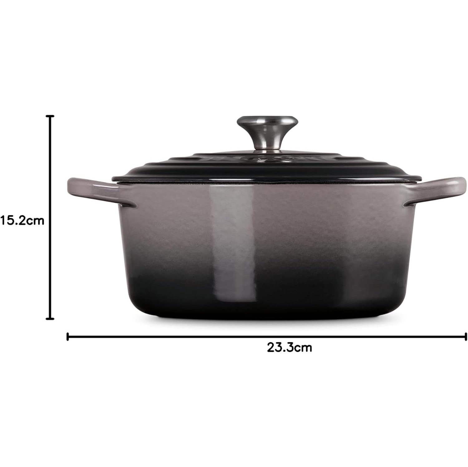 Le Creuset LS2501-227FSS Signature Enameled Cast Iron Round French Oven, 3 1/2 Quart, Oyster
