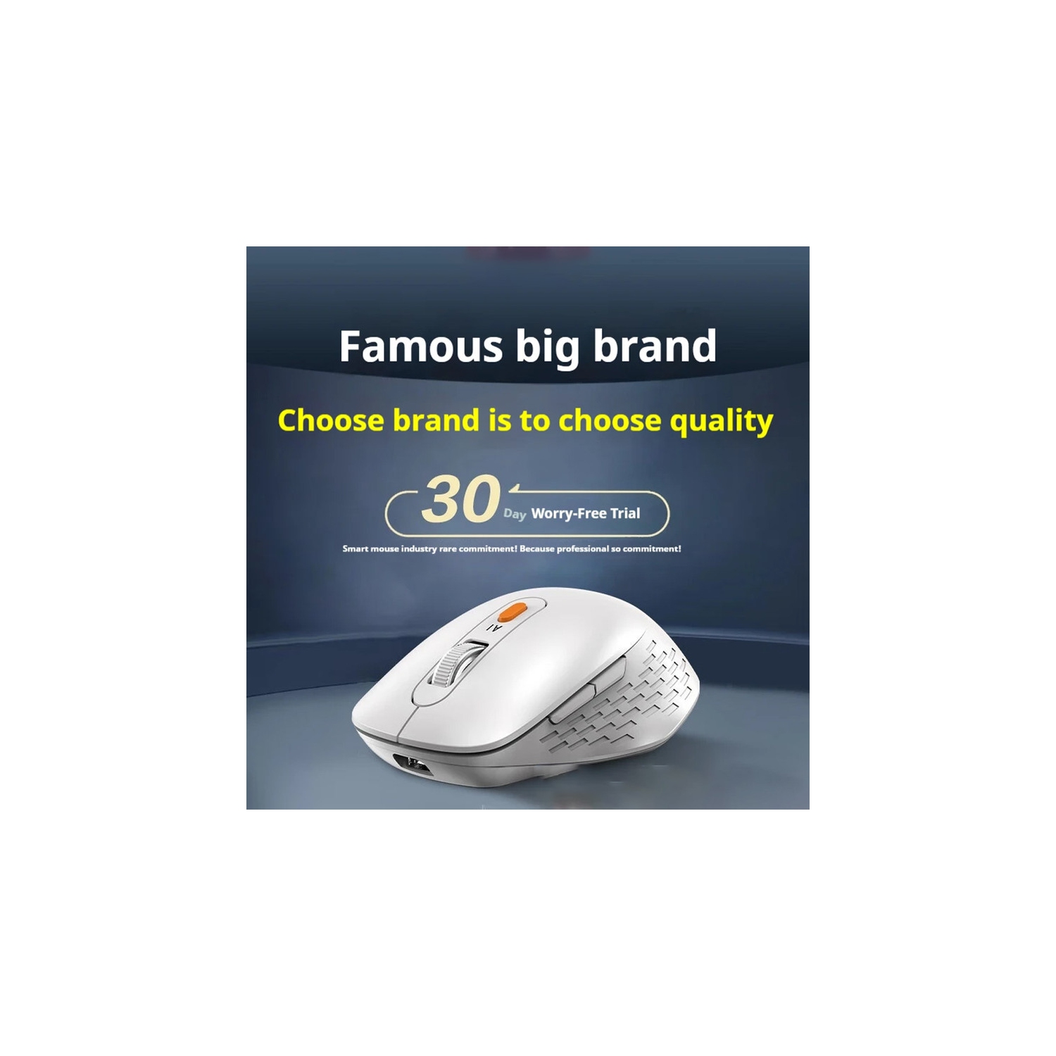 Bluetooth Intelligent Wireless Mouse Multilingual Ai Writing Ai Creation Ai Drawing Rechargeable Long-Lasting Battery Life(White)