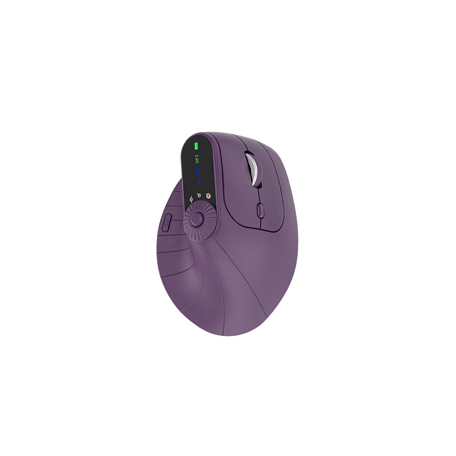 Ergonomic Vertical Mouse, Wireless Optical Bluetooth Mouse - Dual Mode Connectivity BT5.0+BT5.0+2.4GHz Up to 3 Devices, Adjustable DPI & 8 Function