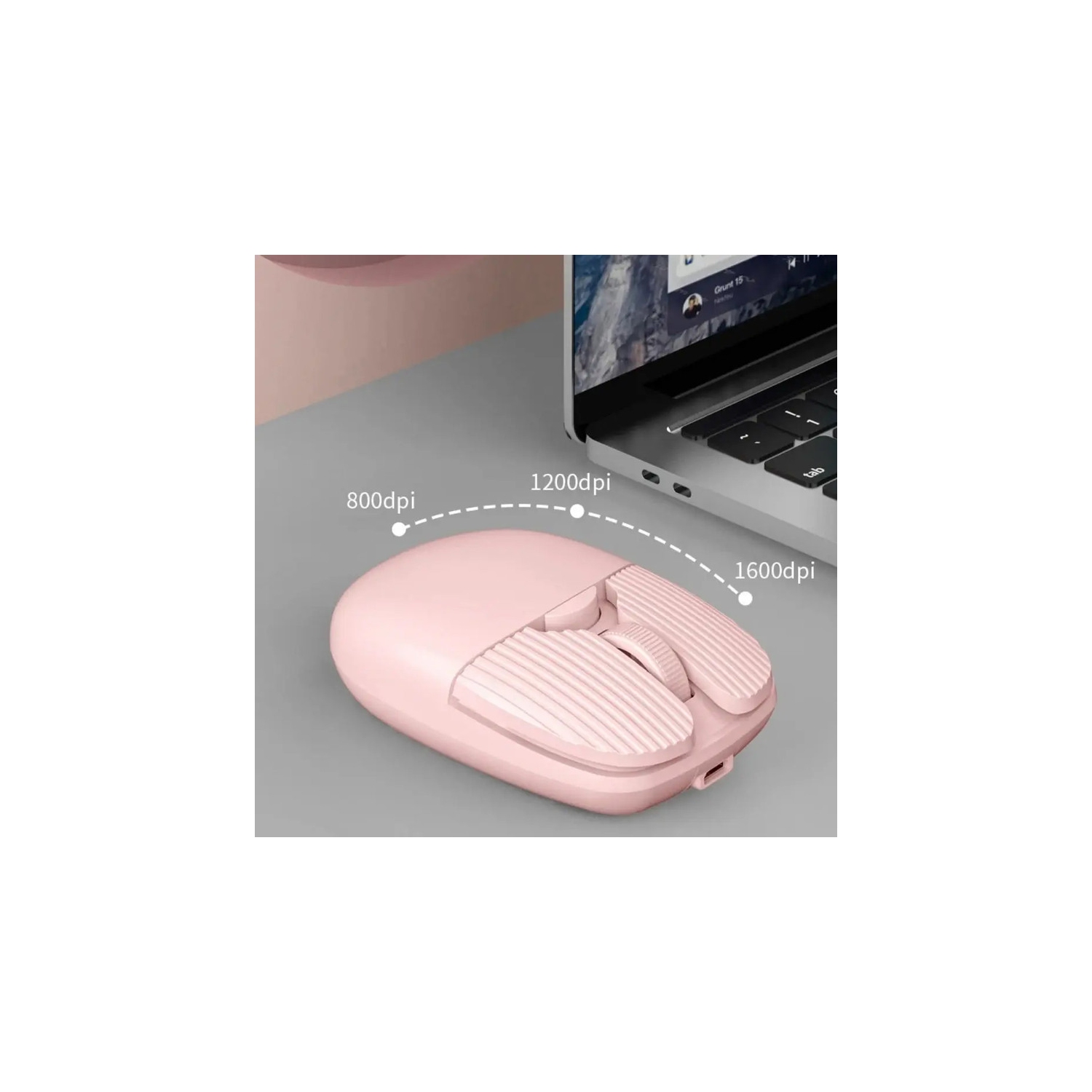 2.4GHz Dual-mode Wireless Mouse Noiseless Low Energy Consumption Ergonomics Wireless Mouse Convenient 1600DPI(Yellow)