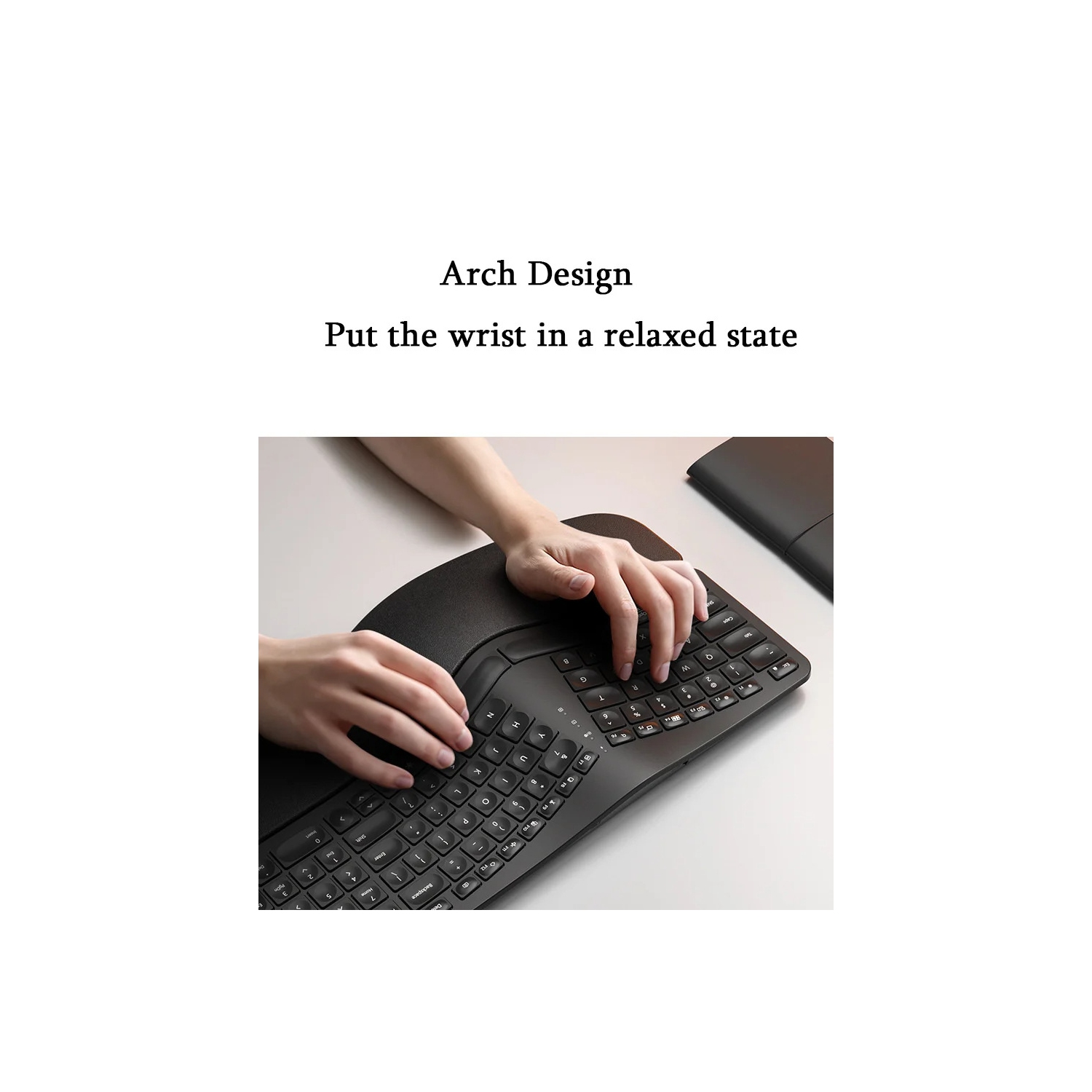 Backlit Wireless Ergonomic Keyboard Wireless Split Keyboard 2.4G Bluetooth Keyboard Set with Scissor Switch and Palm Rest