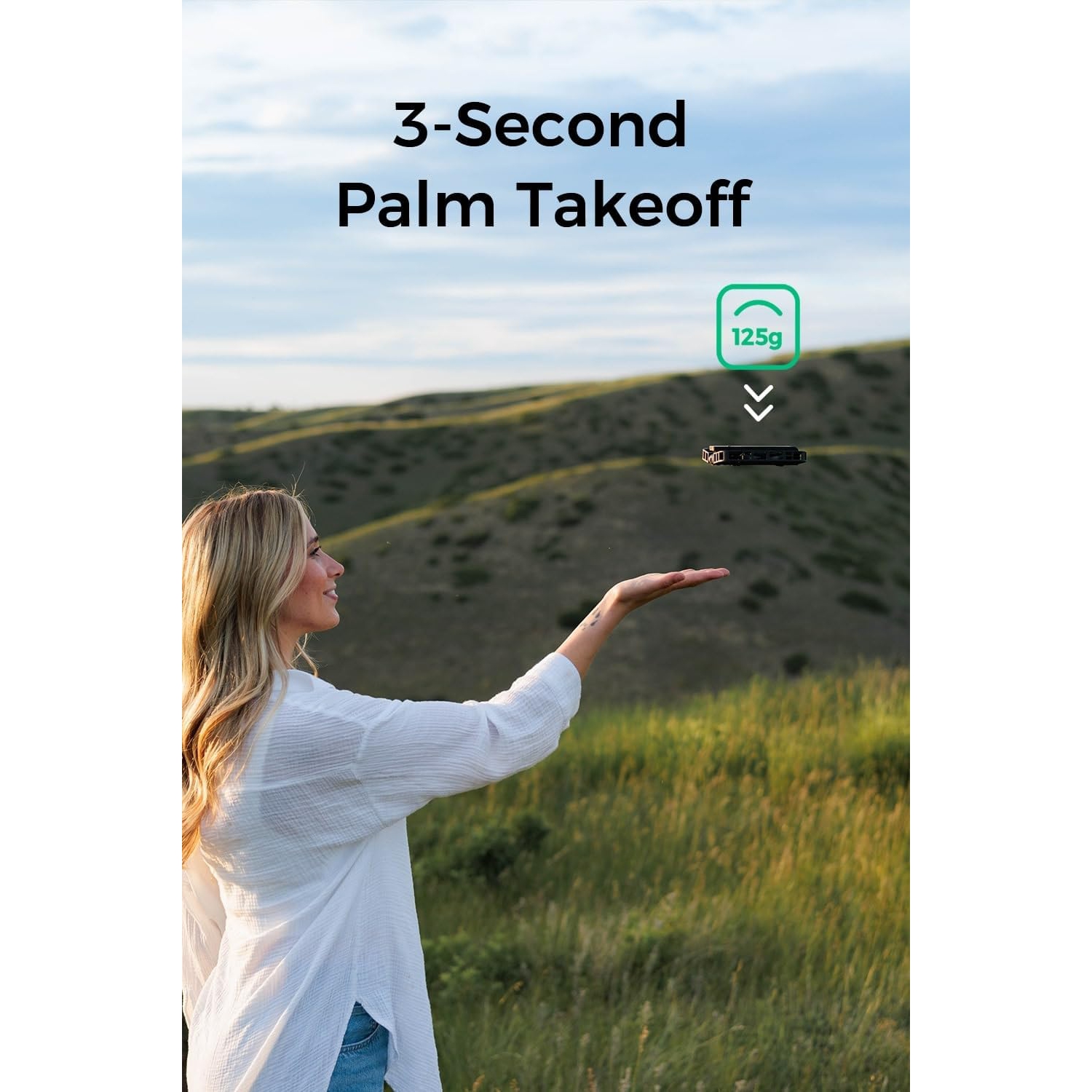 Open Box - HOVERAir X1 Self-Flying Camera, Pocket-Sized Drone HDR Video Capture with Palm Takeoff, Intelligent Flight Paths & Many More - White