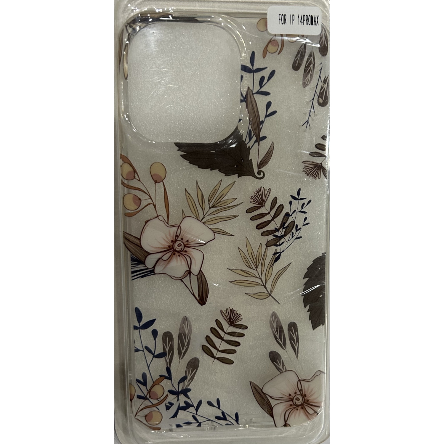 iPhone 14 Pro Max, Clear Floral Flower Pattern Print Design Flexible TPU Shockproof Cover for Women Girls, Flower Protective Phone Case for iPhone 14