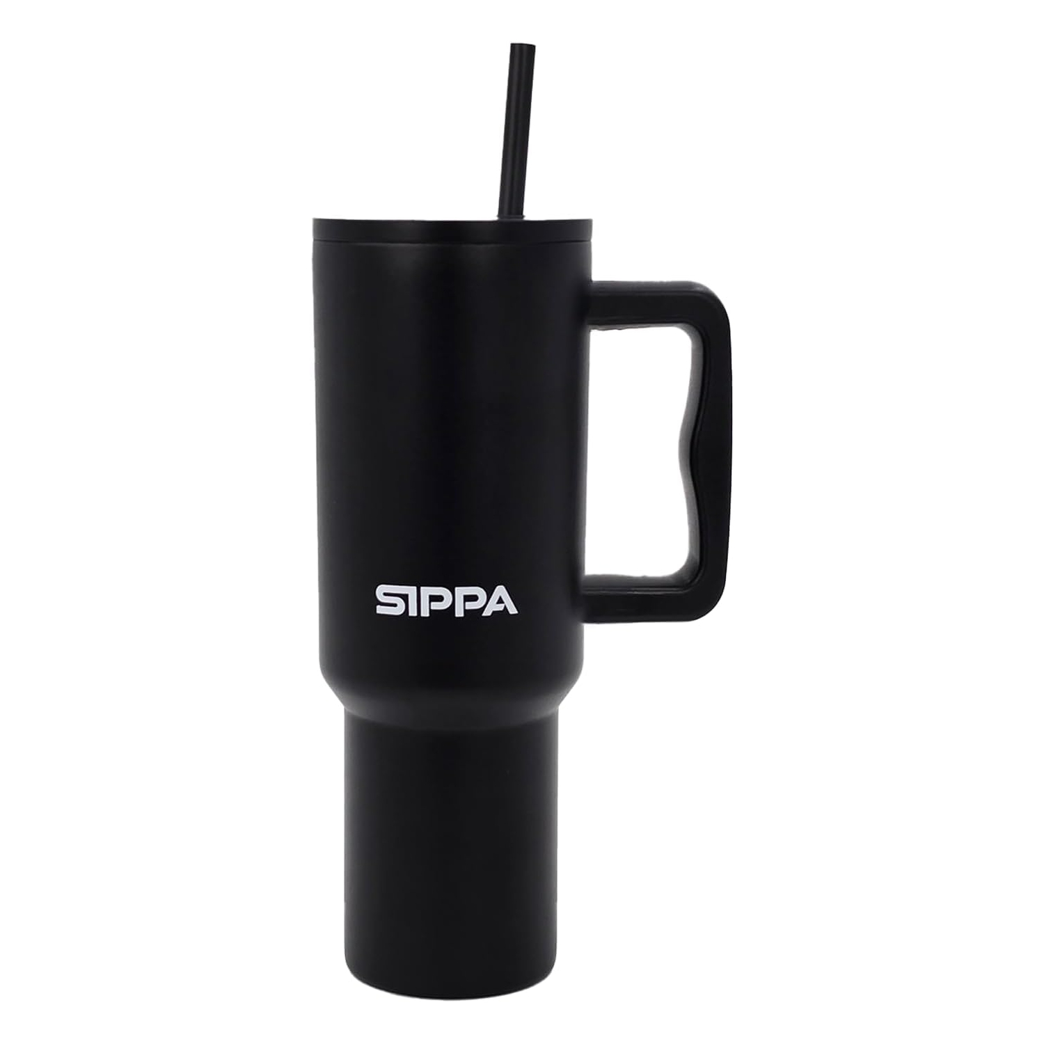 SIPPA 40 oz Tumbler with Straw and Lid, Reusable Stainless Steel Tumbler Cup, Double Wall Vacuum Insulated Tumbler with Handle,Leak Proof Travel Mug