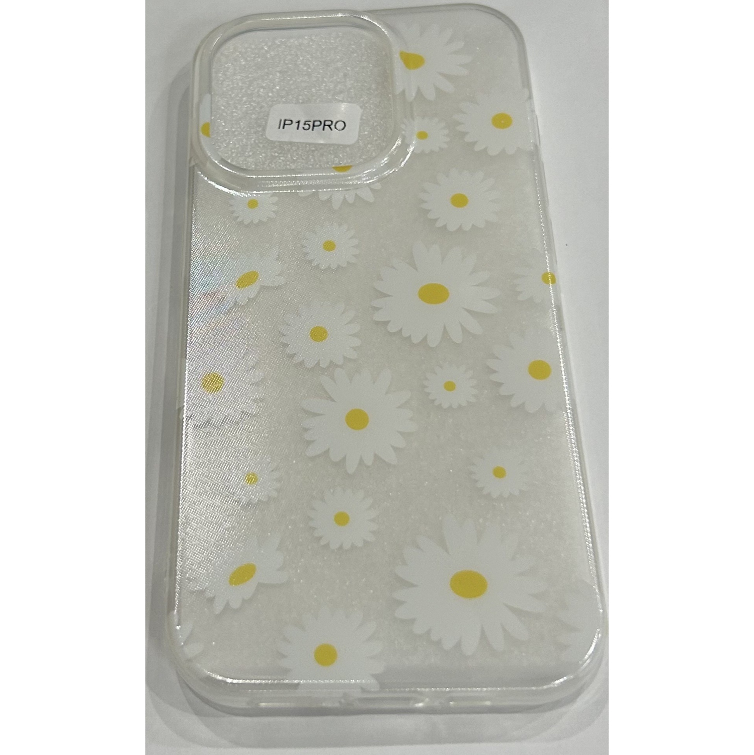 iPhone 15 Pro Case Clear with Design Embossed Floral Pattern Soft TPU Bumper Slim Protective 6.7 Inch
