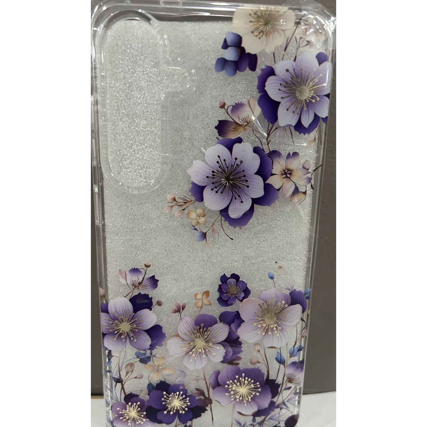 Samsung Galaxy S24 Plus, transparent motif floral imprimé floral, étui flexible antichoc en TPUR pour femmes, étui protecteur fleur pour téléphone