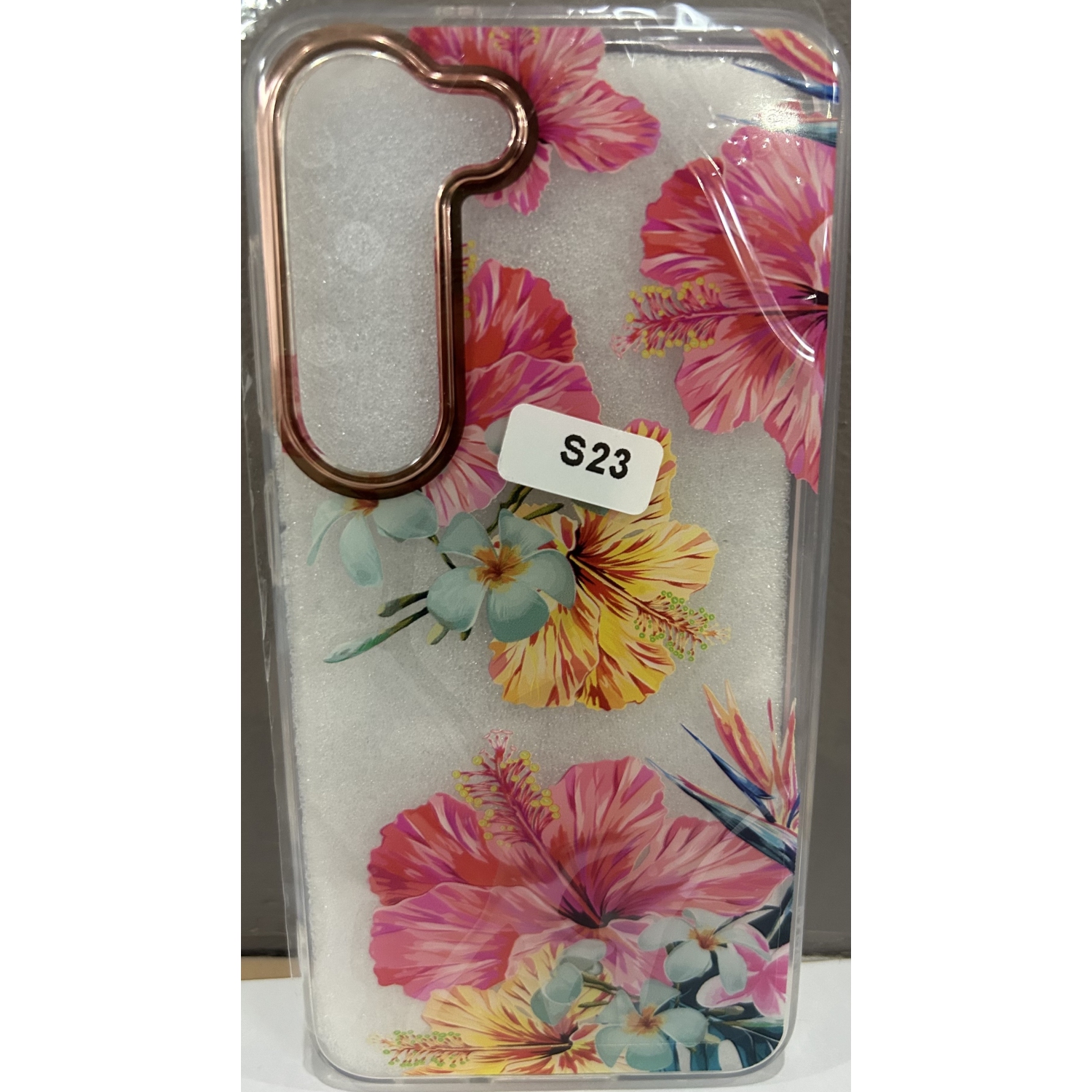 Samsung Galaxy S23, Clear Floral Flower Pattern Print Design Flexible TPU Shockproof Cover for Women Girls,Flower Protective Phone Case