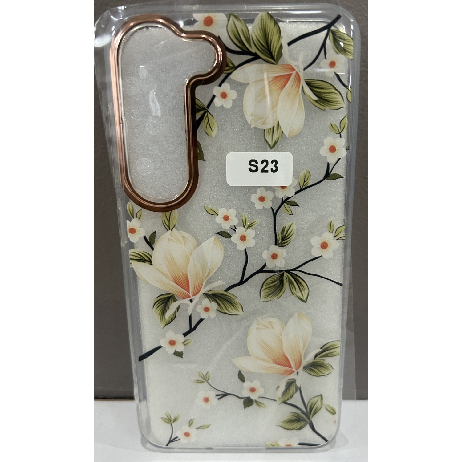 Samsung Galaxy S23, Clear Floral Flower Pattern Print Design Flexible TPU Shockproof Cover for Women Girls,Flower Protective Phone Case