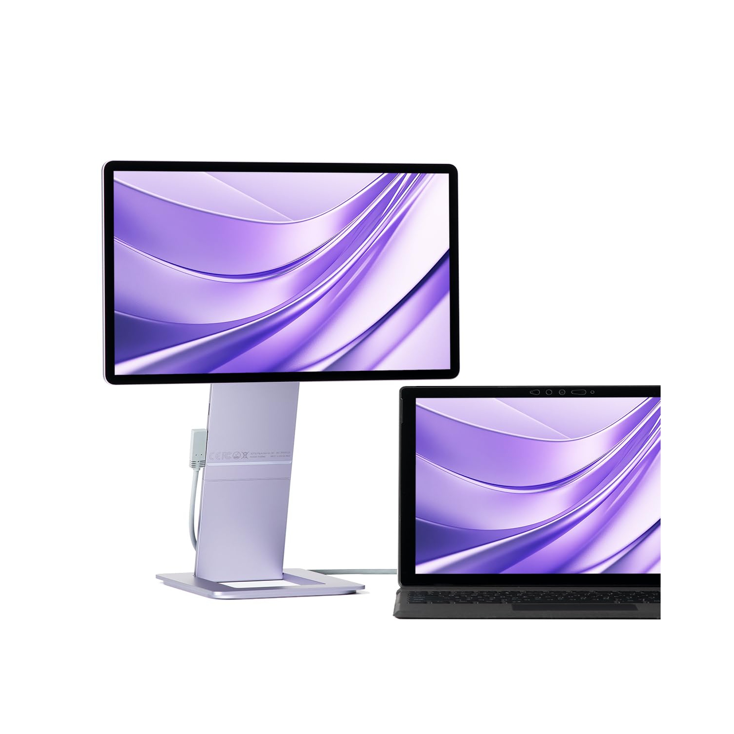 SOTSU FlipAction Touch 14" Premium Portable Monitor SFA14TCLL, FHD IPS Pivoting Dual Laptop Screen, Touchscreen for Cellphone, Gaming, Chrome,