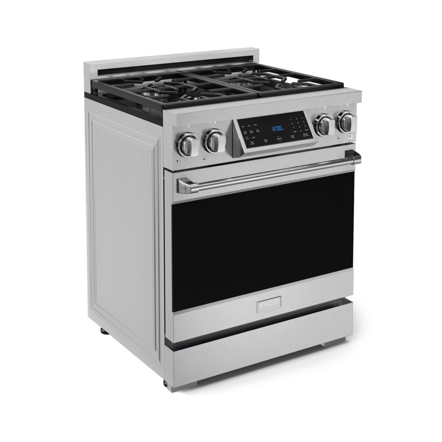 Cuisinière au gaz professionnelle de 30&nbsp;po Gordon Ramsay de THOR Kitchen avec panneau inclinable et commandes tactiles en acier inoxydable