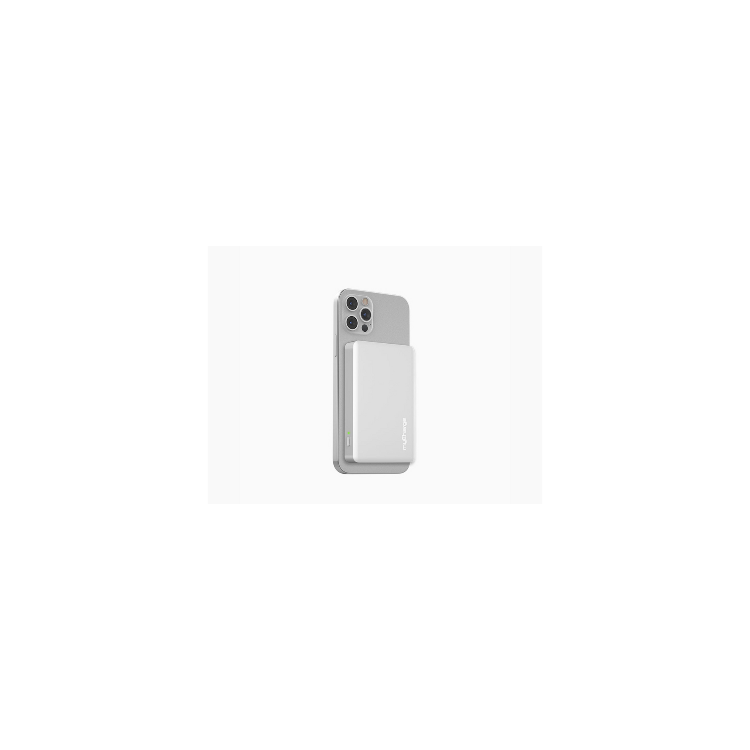 MyCharge Maglock Wireless Magnetic Powerbank With MagSafe and Built-in USB-C Port | Color: White