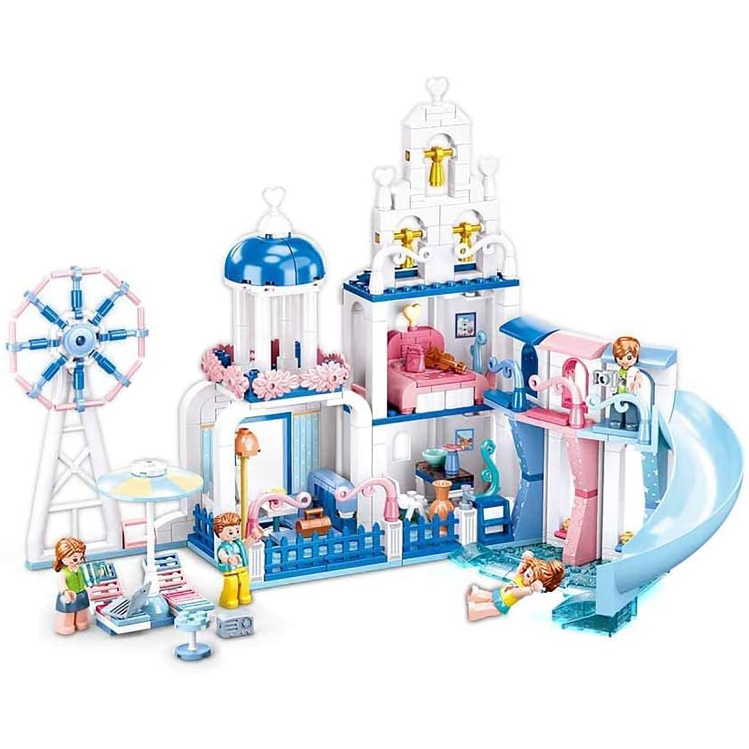 Sluban - Dream Villa Building Blocks Set with 4 Figures, 446 Pieces