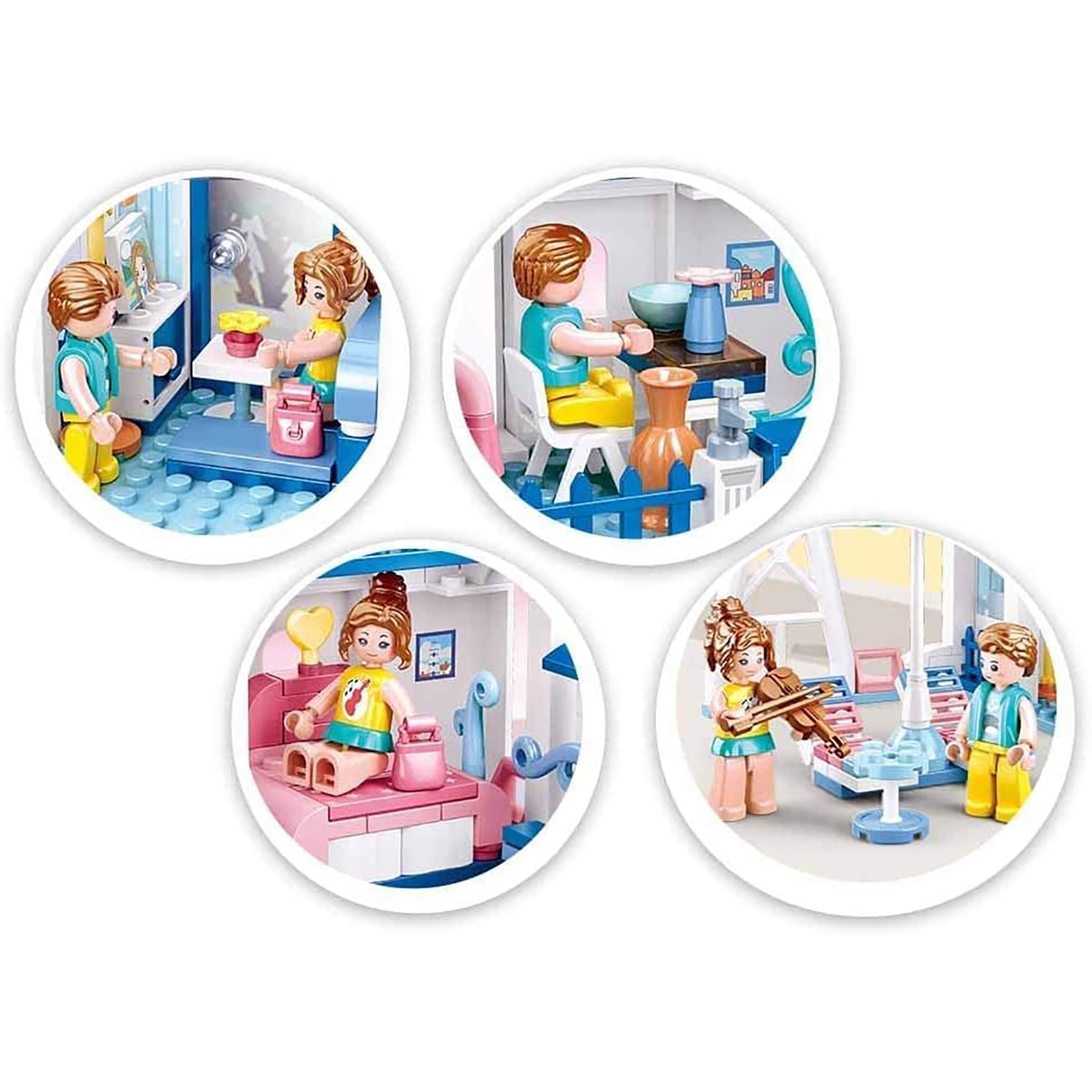Sluban - Dream Villa Building Blocks Set with 4 Figures, 446 Pieces