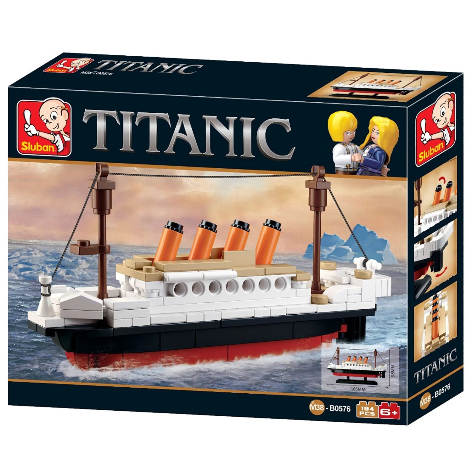 Sluban - Titanic Building Blocks Set with 2 Figures, 194 Pieces