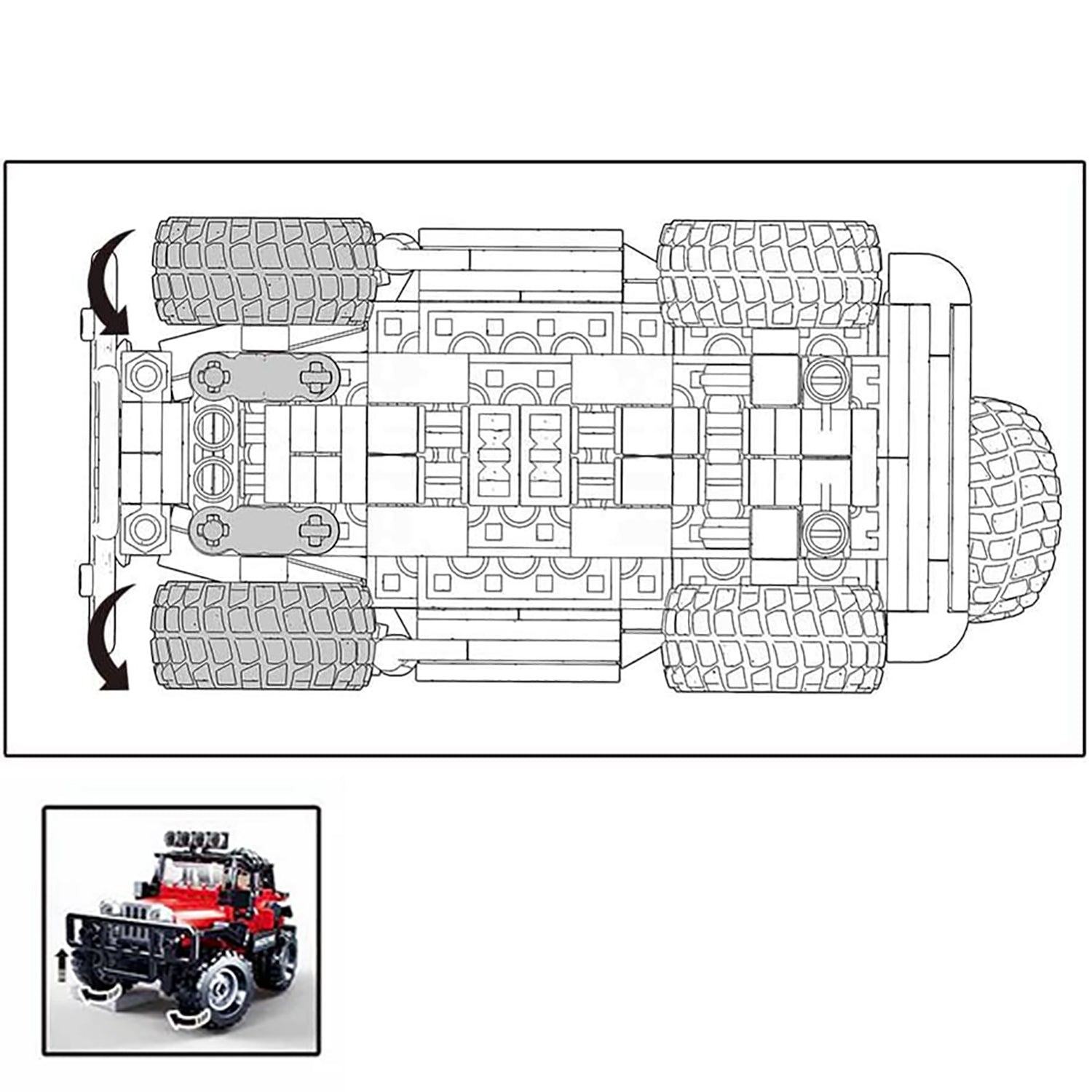 Sluban - Jeep Building Blocks Set with 1 Figure, 253 Pieces