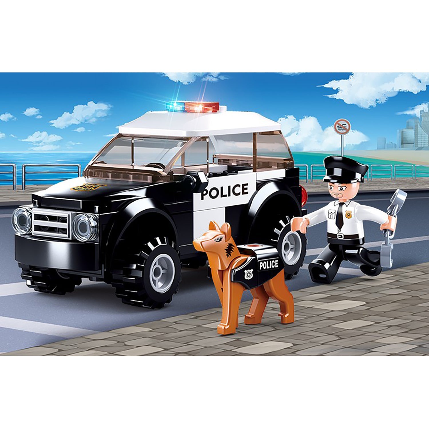 Sluban - Dog Squad Building Blocks Set with 1 Figure, 78 Pieces