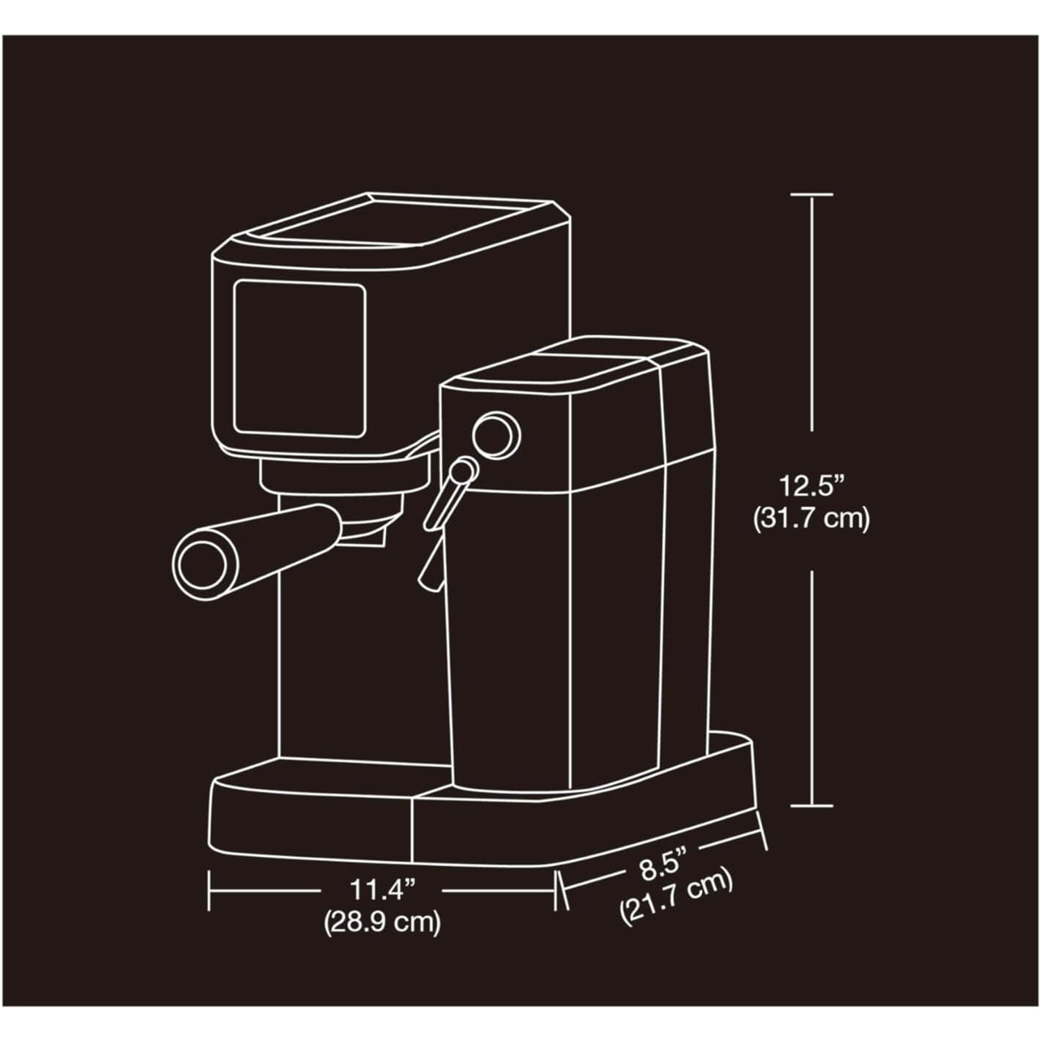 Salton – Machine à espresso 3-en-1 Barista+, contenant à lait amovible, acier inoxydable