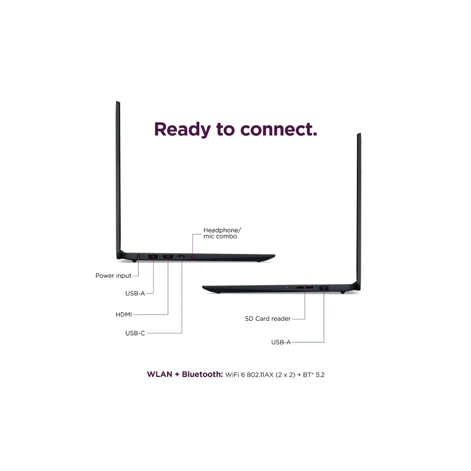 Lenovo - IdeaPad 1 15.6" Laptop - AMD Ryzen 3 7320U - AMD Radeon graphics - 4GB LPDDR5 RAM- 128GB SSD - Abyss Blue - HDMI - Windows 11 Home - WIFI 6