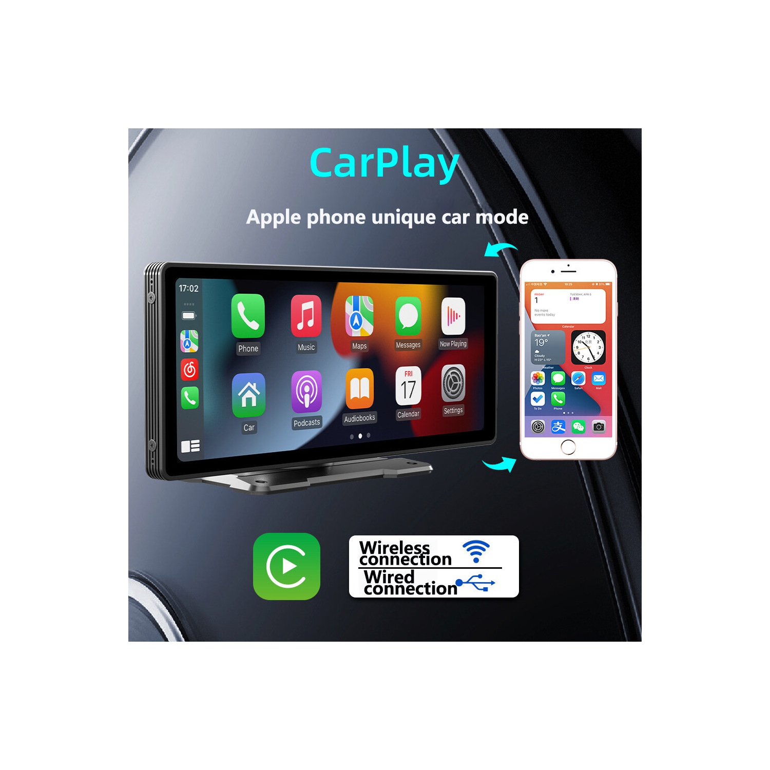 iMars 11.26 inch bluetooth Car MP5 Player 1920x720 IPS HD Large Screen Portable with Carplay WiFi FM Transmission Built-in 1W Speaker