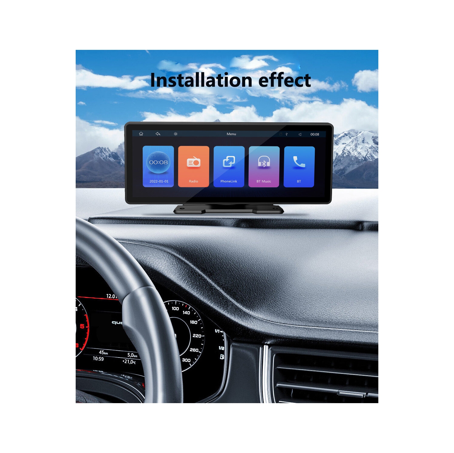 iMars 11.26 inch bluetooth Car MP5 Player 1920x720 IPS HD Large Screen Portable with Carplay WiFi FM Transmission Built-in 1W Speaker