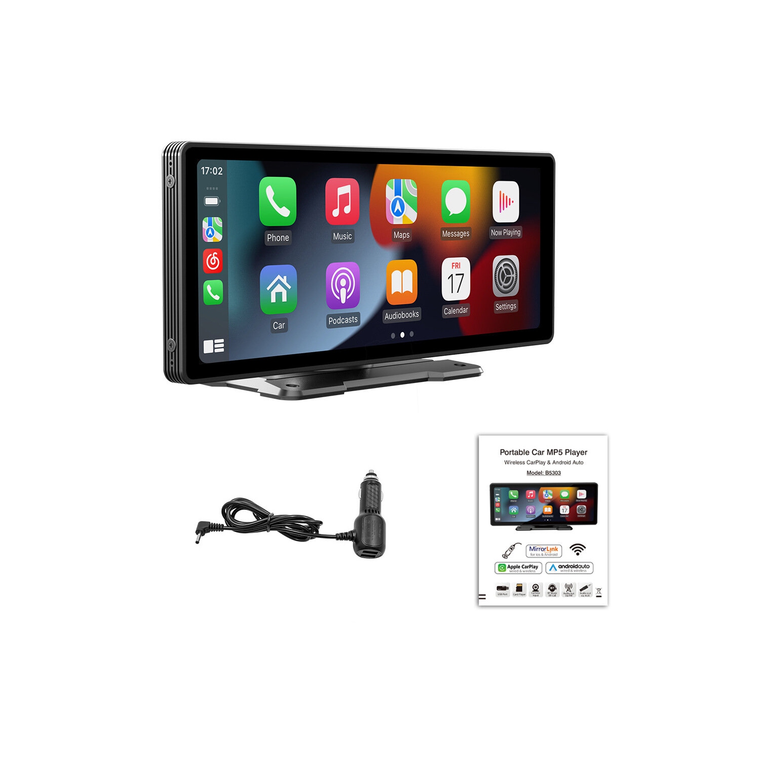 iMars 11.26 inch bluetooth Car MP5 Player 1920x720 IPS HD Large Screen Portable with Carplay WiFi FM Transmission Built-in 1W Speaker