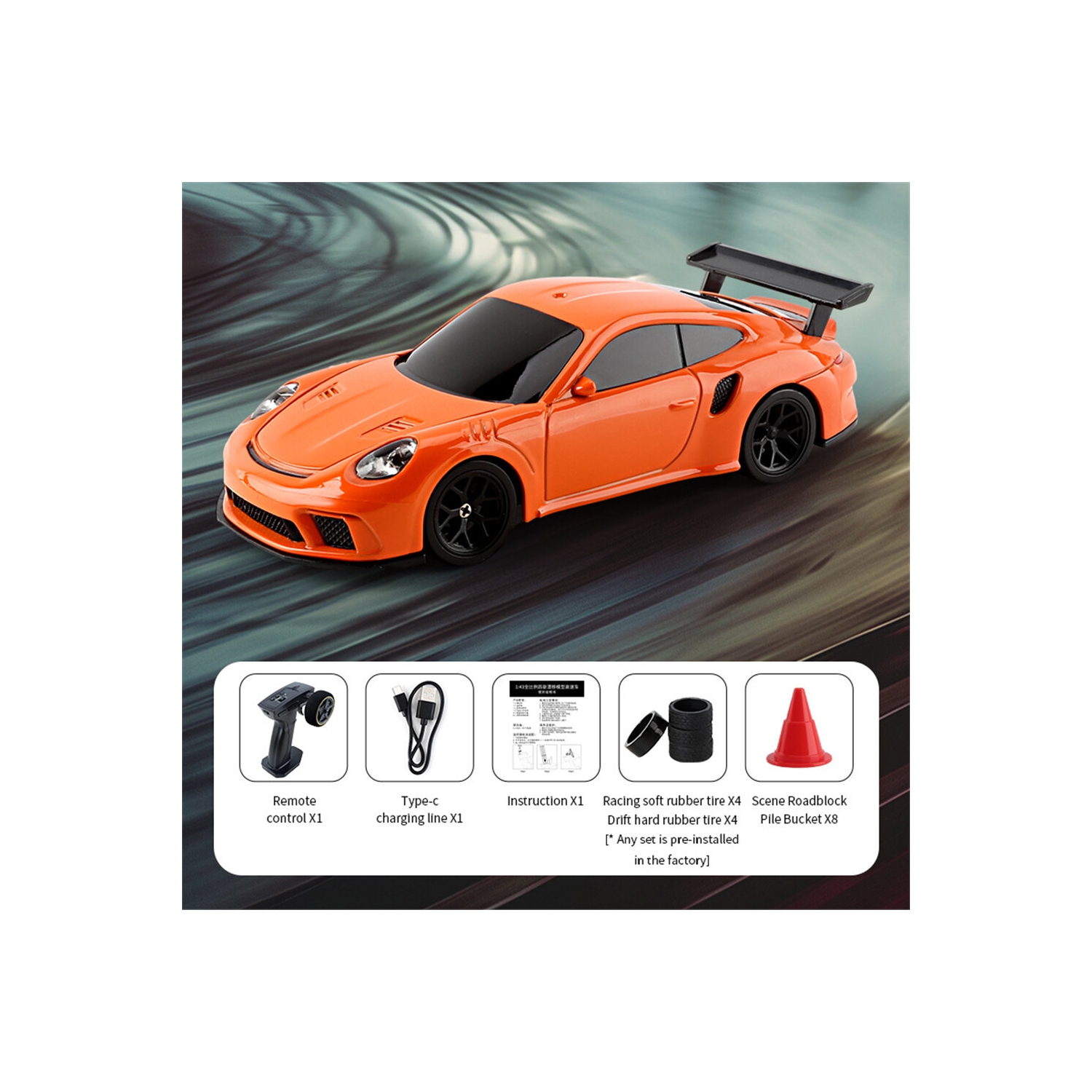 JIABAILE 4301/02/03/04 RTR 1/43 2.4G 4WD Drift RC Car Mini Race LED Light Radio Control High-Speed Motor On-Road Racing Vehicle Model Boys Gifts