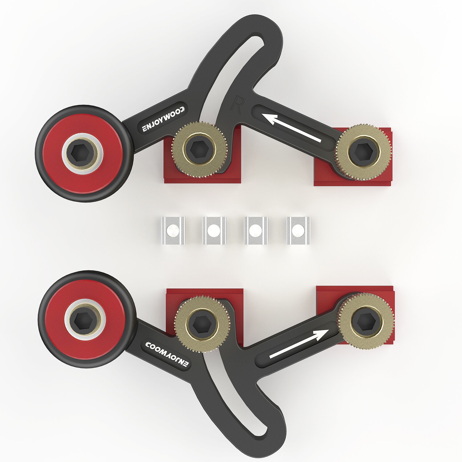 ENJOYWOOD – Alimentation à rouleaux à roulement unidirectionnel, coupe transparente, guide de stock de précision, planches à plumes, alimentation de