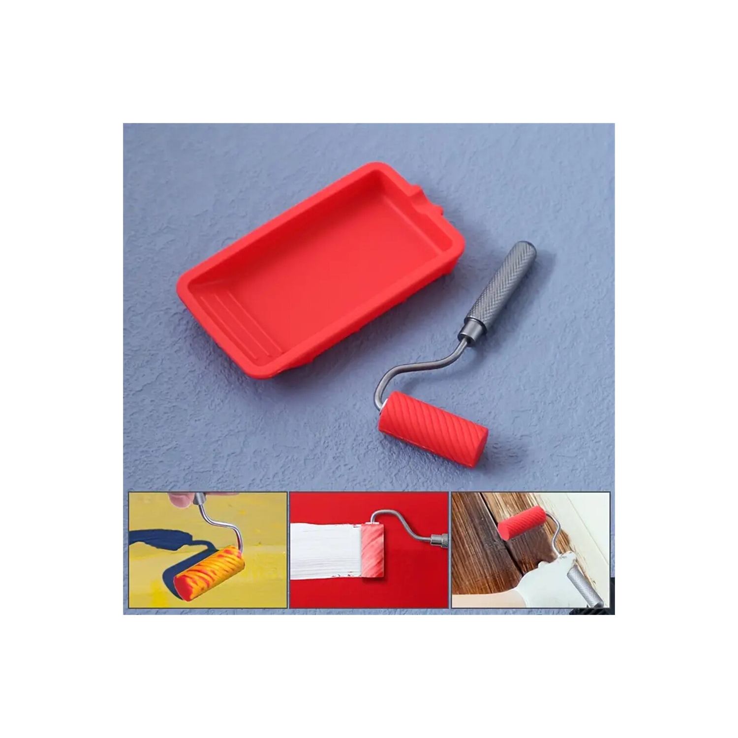 RUITOOL Silicone Glue Roller and Tray Carpenter Woodworking Glue Applicator Kit