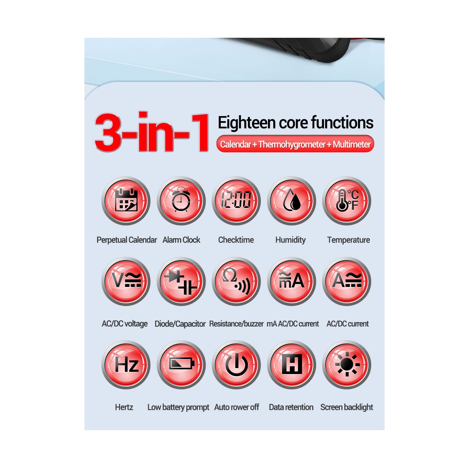 ANENG 613Pro Smart Multimeters DC/AC Voltage Capacitor Tester 4000 Counts 10A Current 600V Voltmeter Test Alarm Clock Set Tools