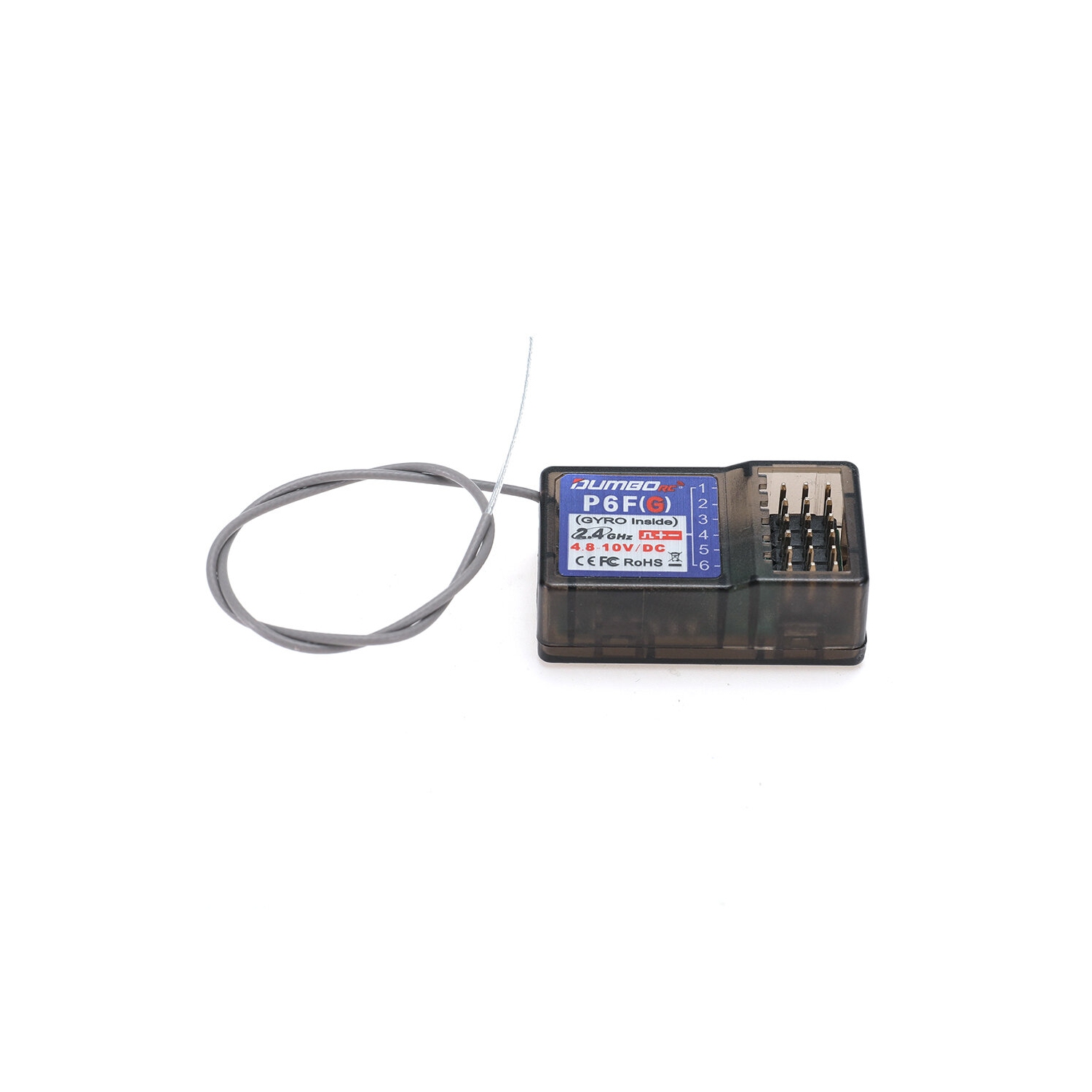 DUMBORC P6F(G) 2.4GHz 6CH RC Receiver Support Gyro for X4 X5 X6 X6PM Radio Transmitter Remote Controller