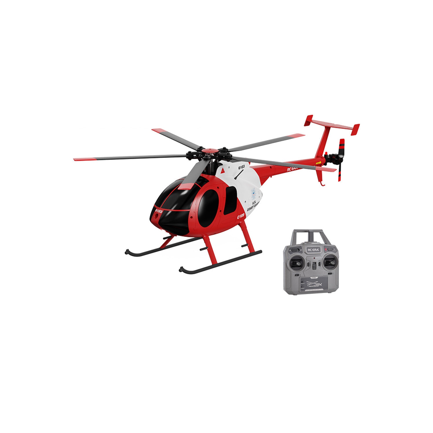 RC ERA C189 MD500 2.4G 4CH UAV 1:28 Fixed Height Single Blade Flybarless RC Helicopter RTF